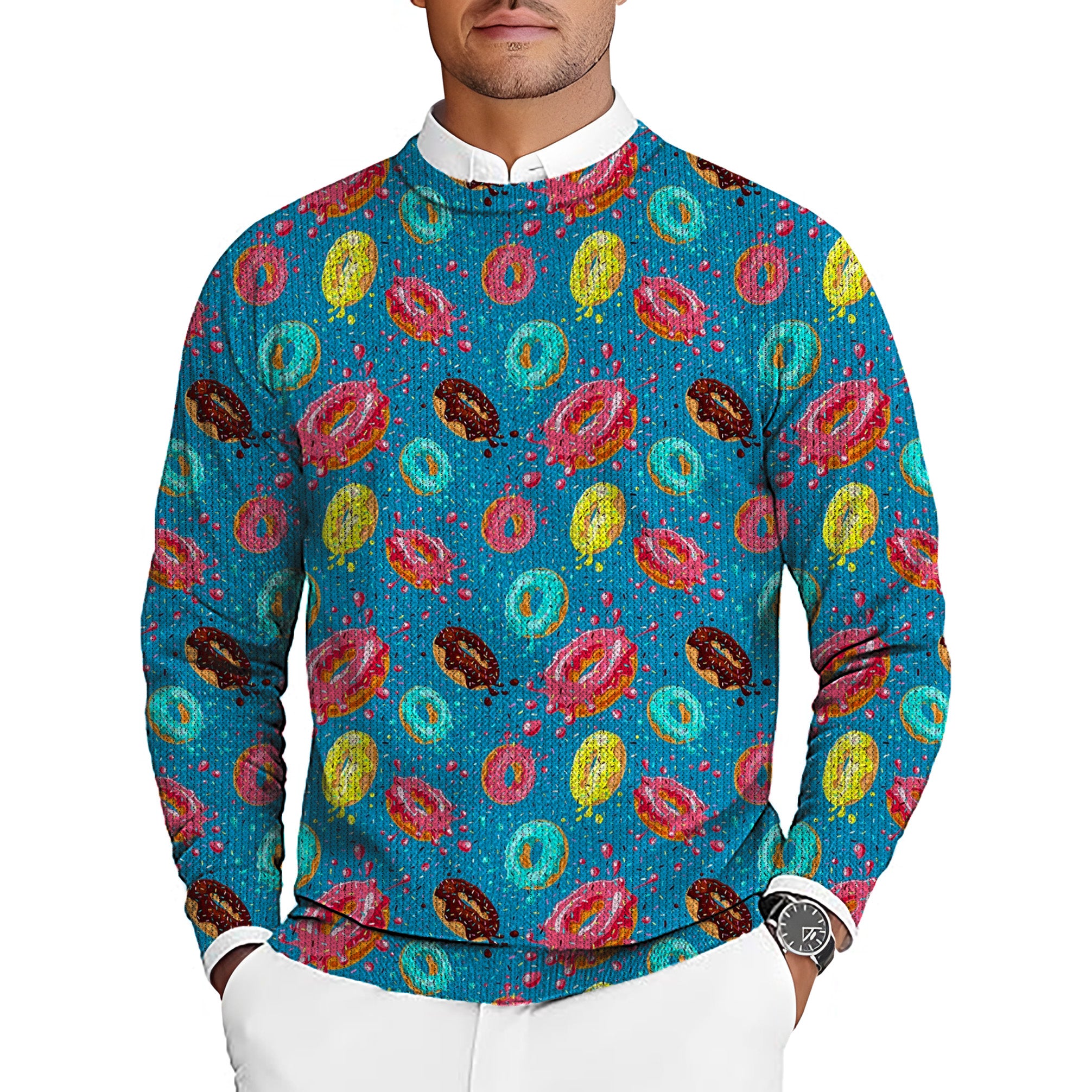 Hole In One Men's Golf Crewneck Pullover Sweaters Ugly Sweater