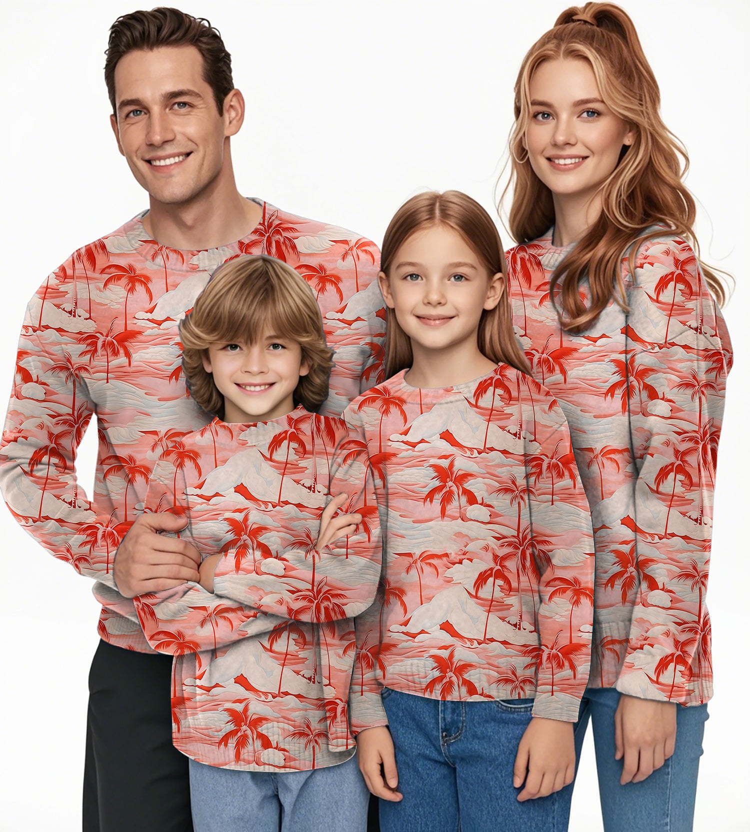 Palm Crewneck Pullover Ugly Sweater Men Women boy girl family