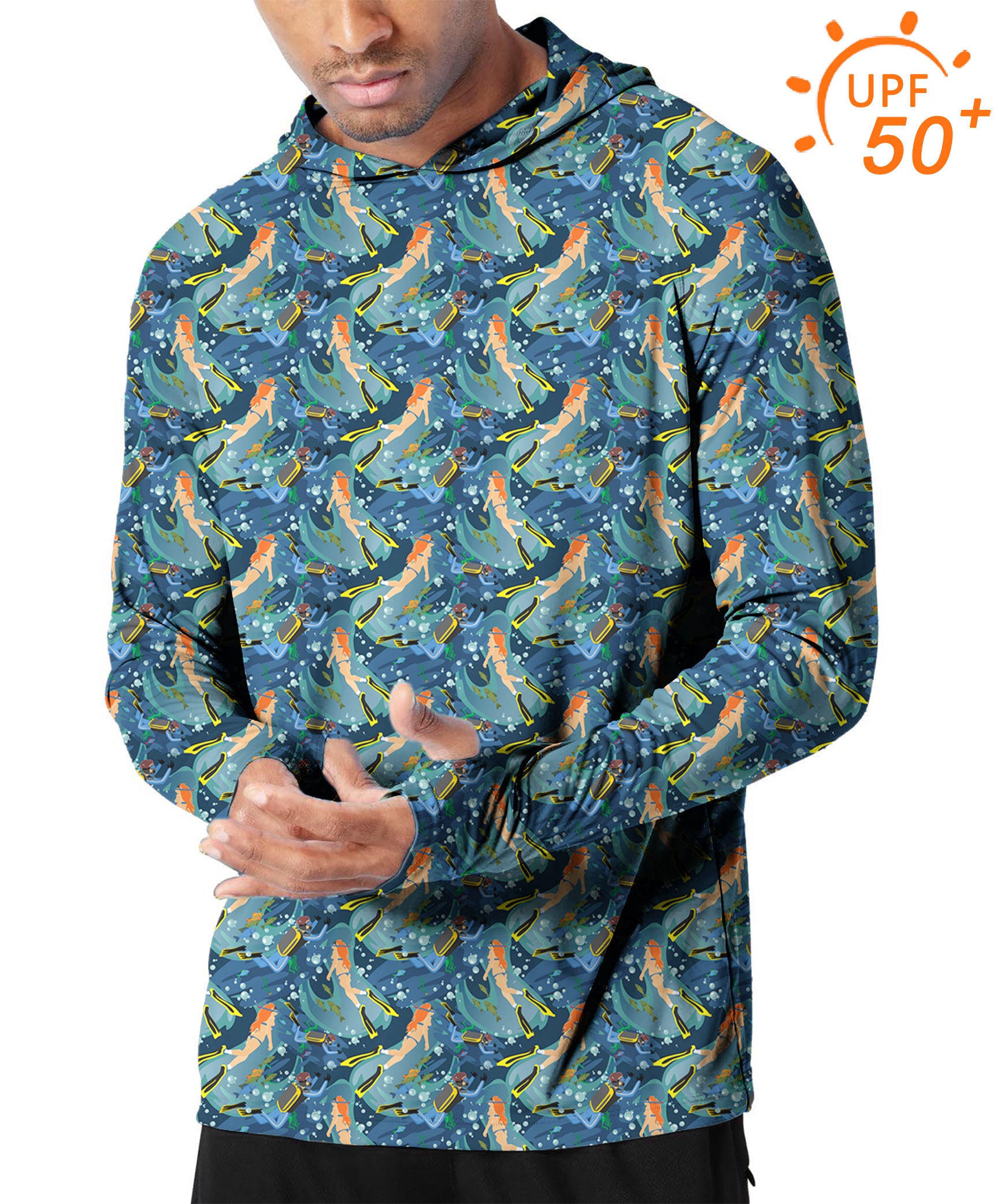Men's Outdoor Divers Golf Sun Protection Slim Fit hoodies