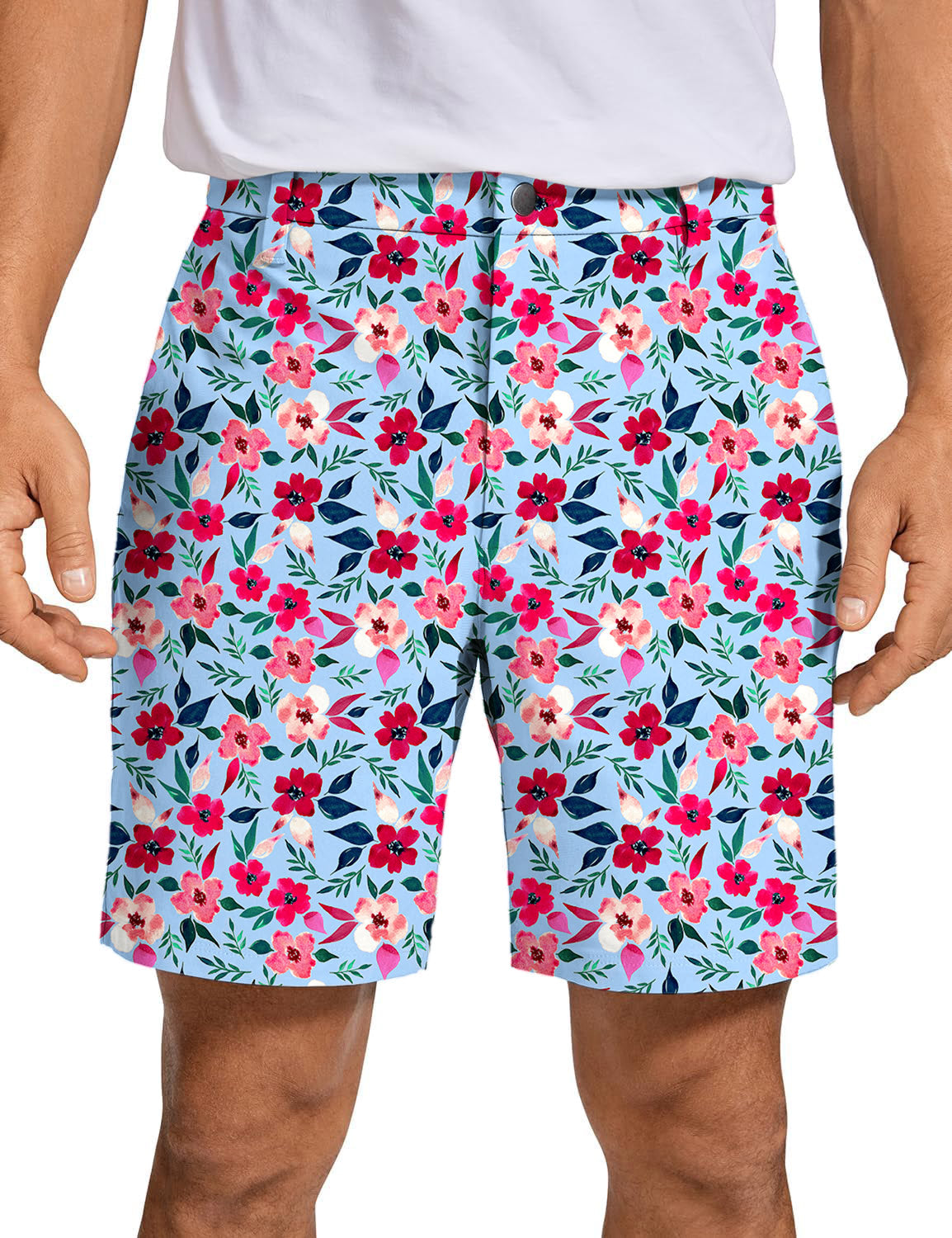 Men Tropical flowers Golf Shorts