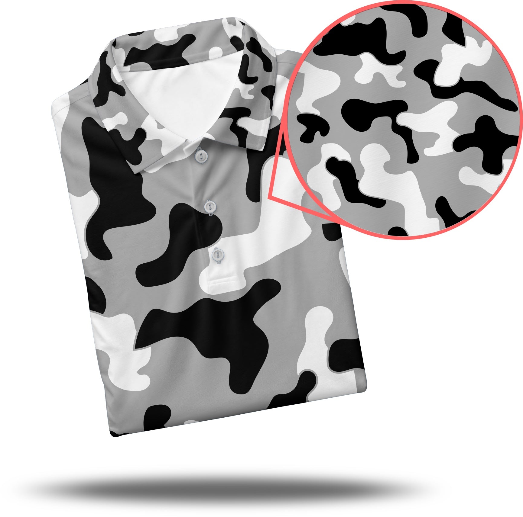 Men's Grey camouflage Golf Polo limited edition