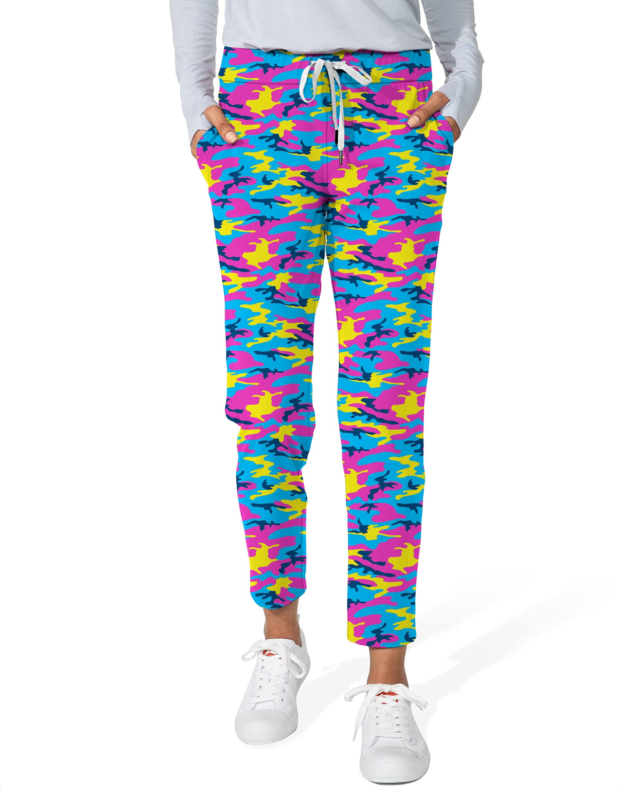 Neon Camo-Women's 7/8 Stretch Ankle Golf Pants