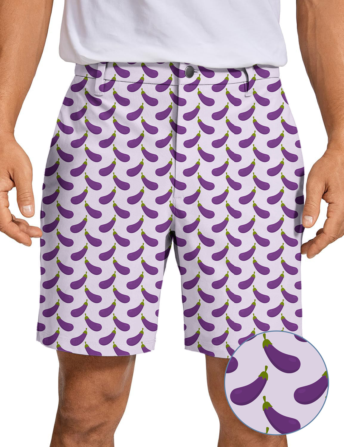 Men's Purple eggplant Golf Shorts