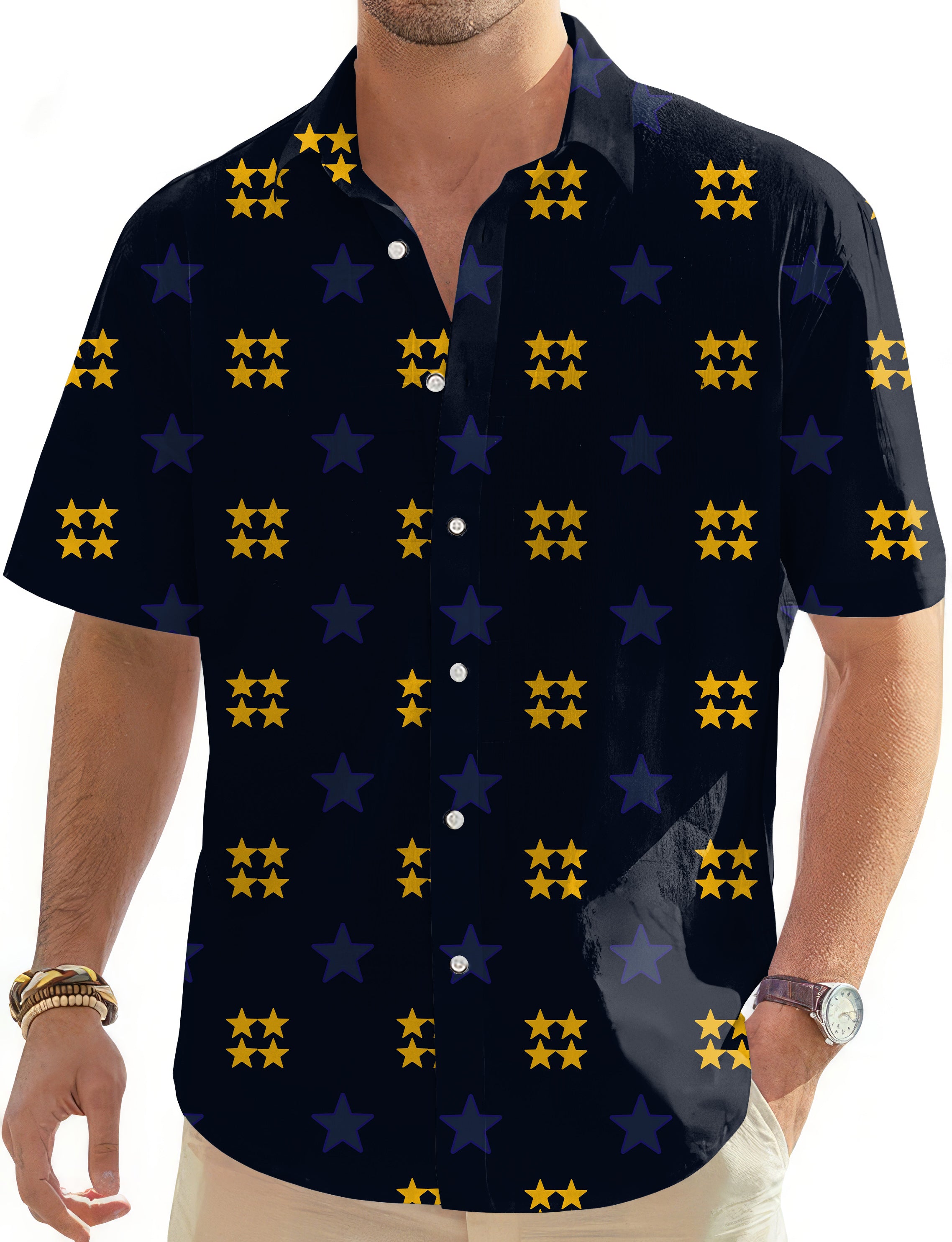 limited edition American Star-Men's Golf Hawaiian Shirts Button Down Shirt