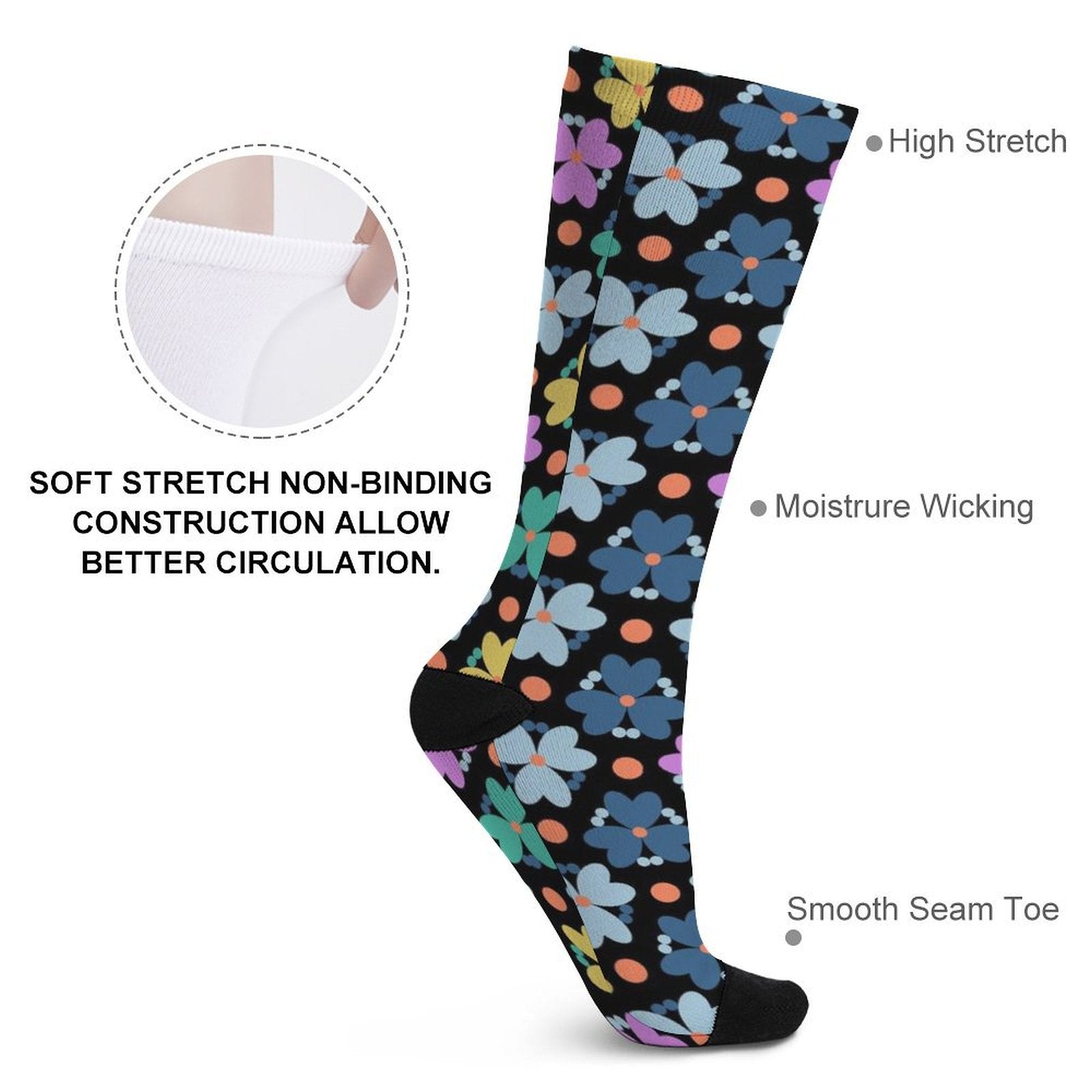 Modern Flowers Prined socks Gifts for Men Women