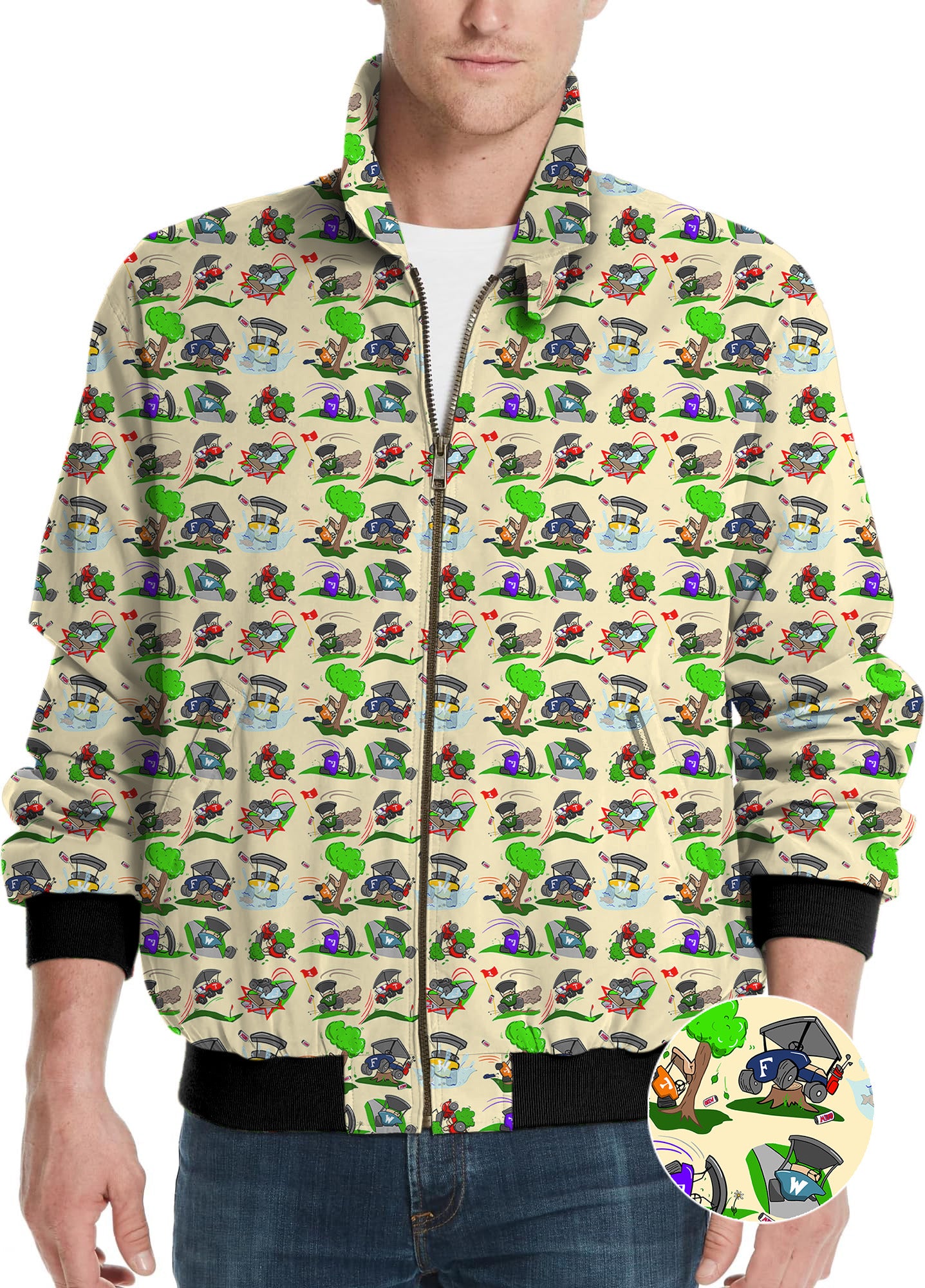 Don’t Drink & Drive Designer style Men's Golf Windbreaker Light Jacket