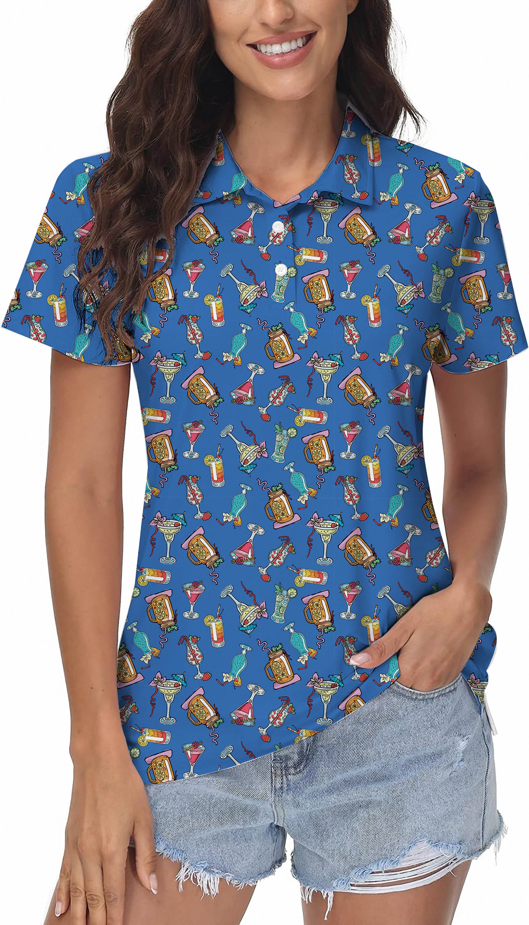 Women's Summer fruit juice Golf Polo