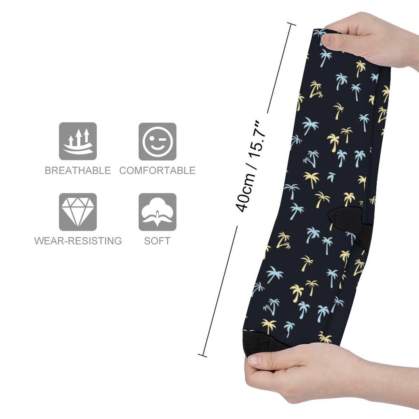 Coconut Palms Prined socks Gifts for Men Women