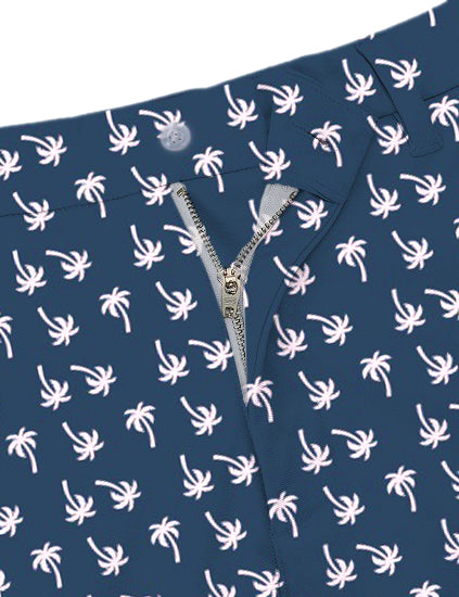 Men Beachin' Pink Palms Golf Shorts