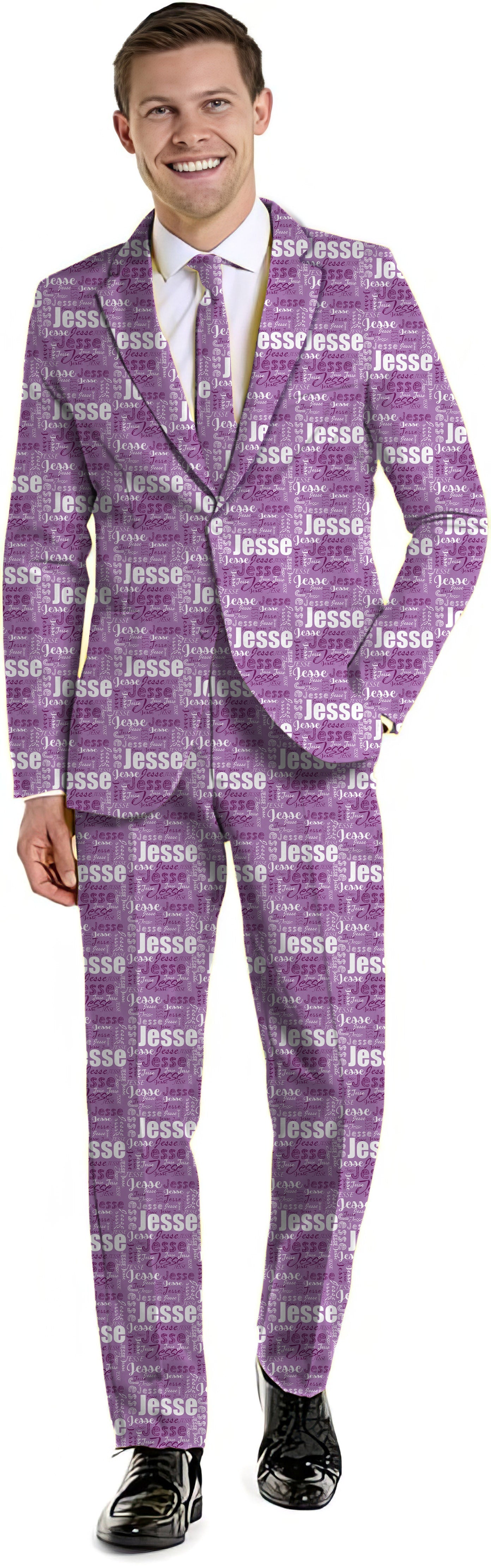 amethyst men's custom name blazer pants and vest suit set for party costume