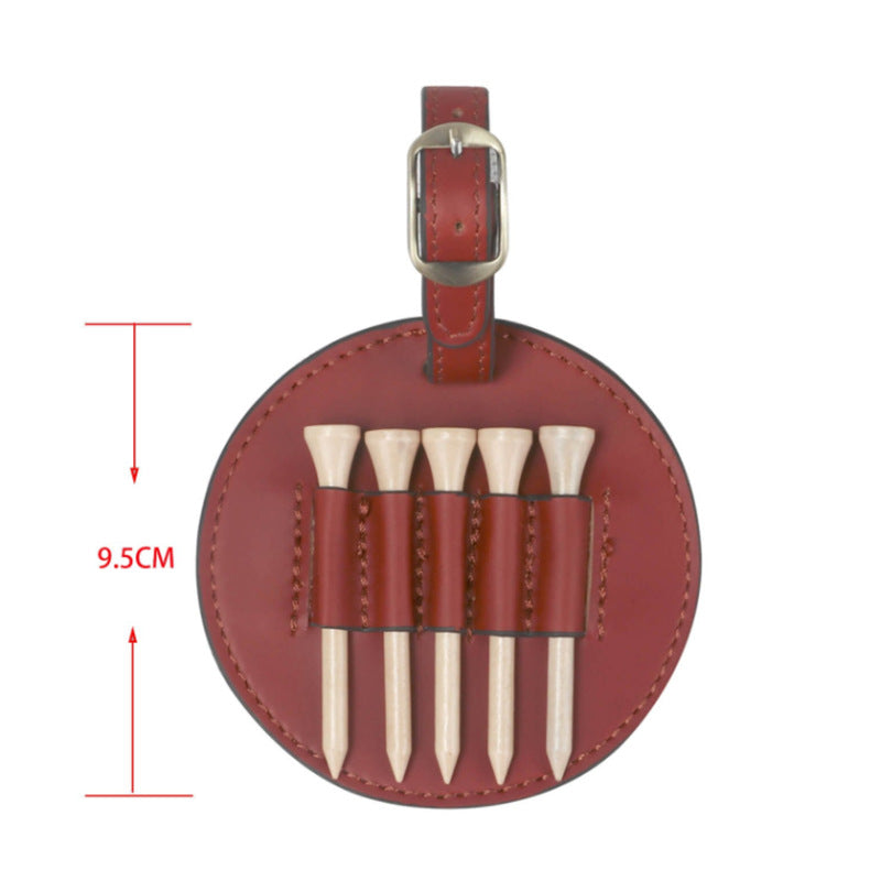 Personalized Engraved Leather Golf Bag Tag