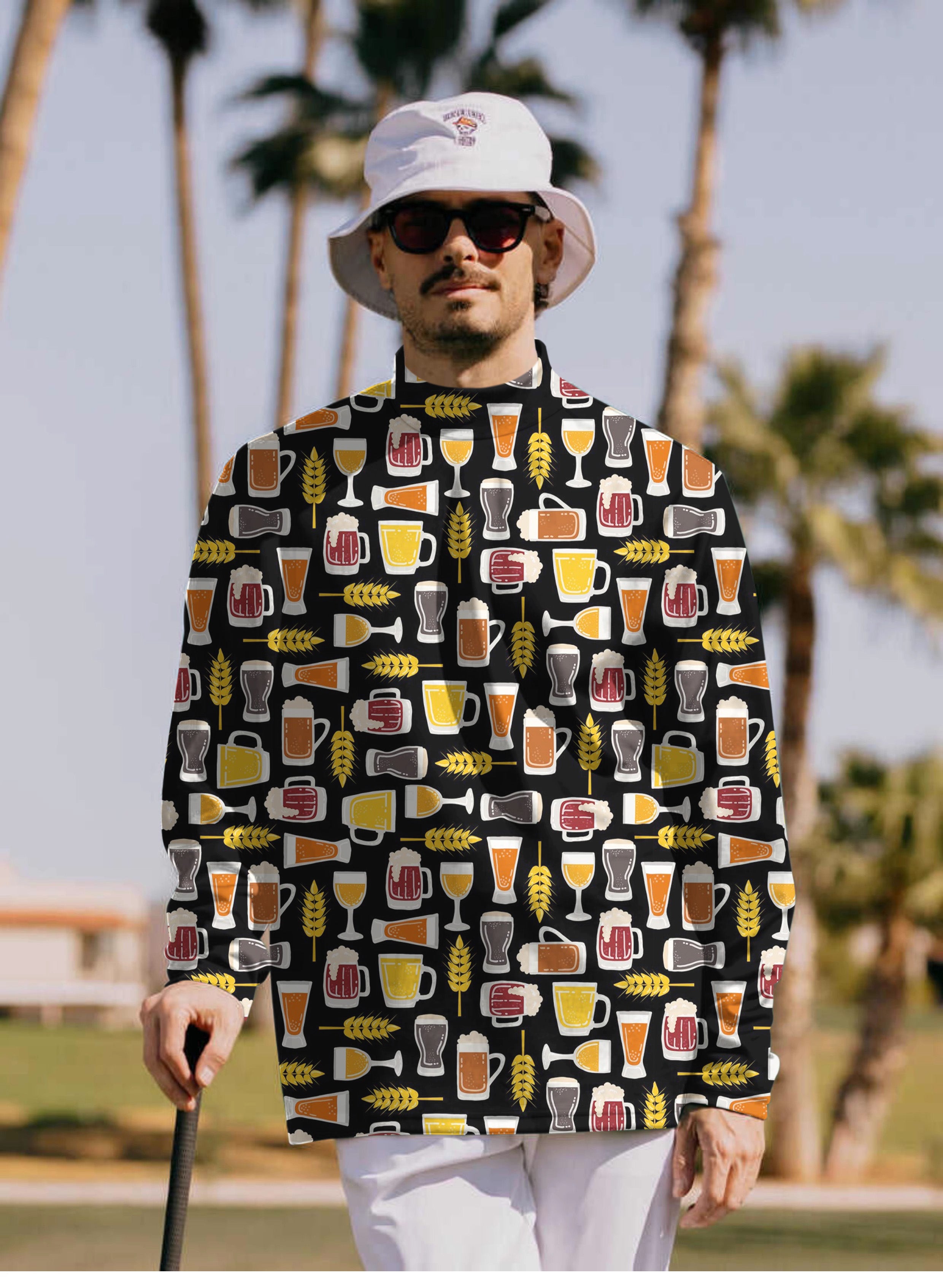 Men's Fall Brewskis Pullover High neck Long/Short sleeve T-Shirt