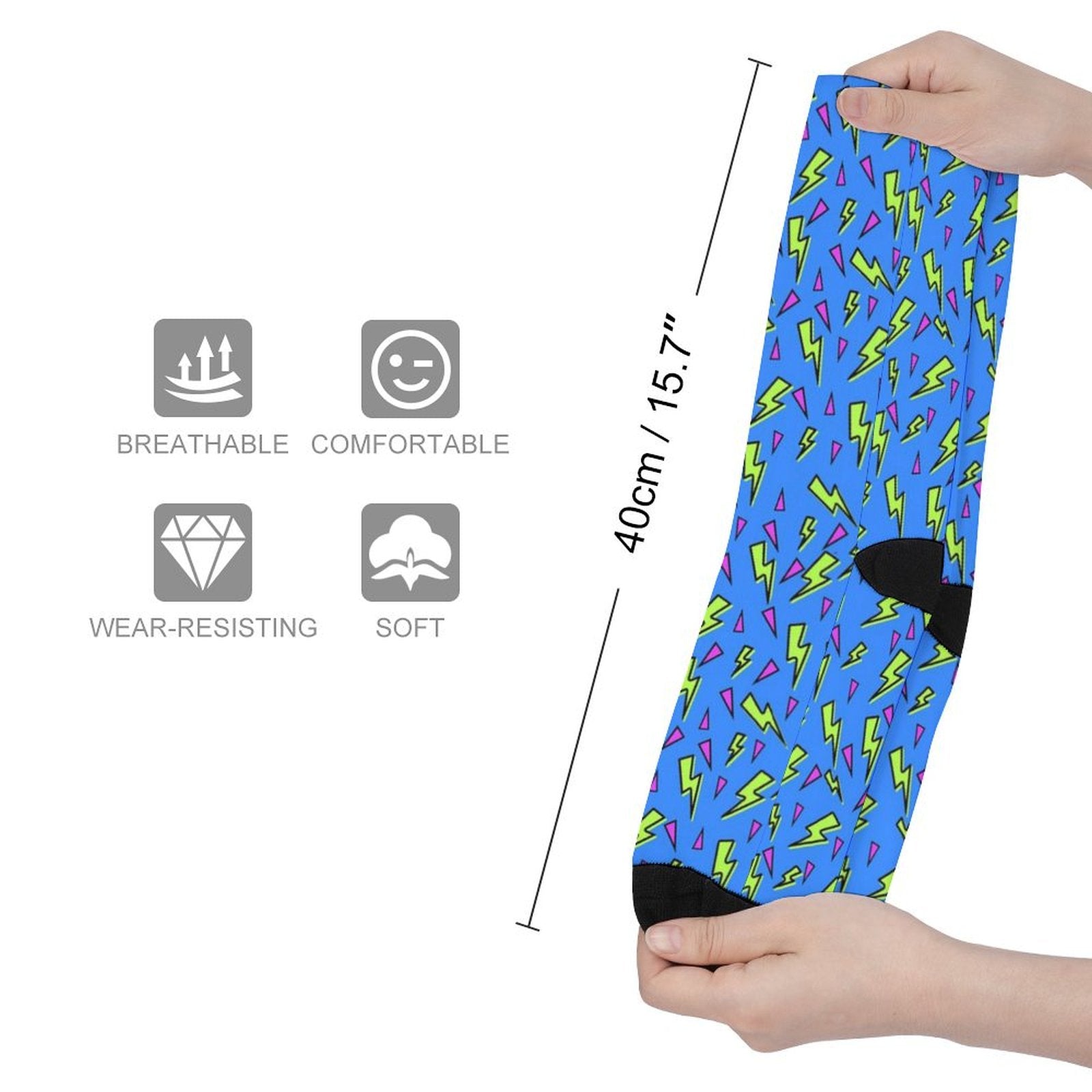 Flash Prined socks Gifts for Men Women