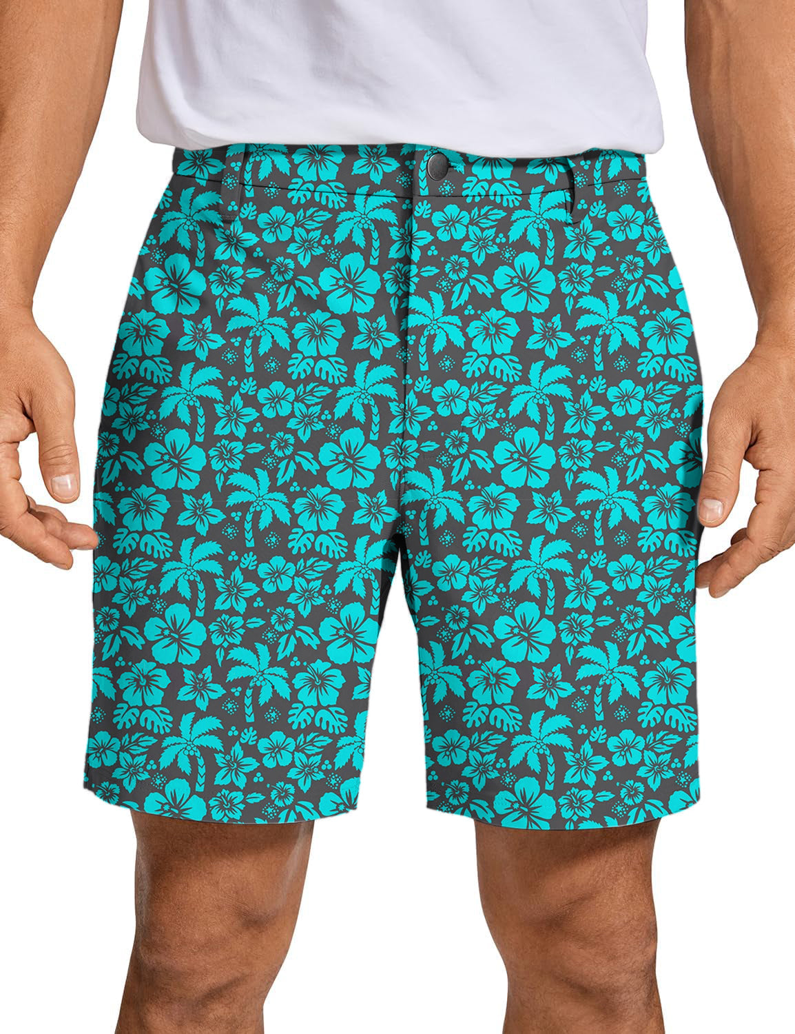 Men's Tropical Hibiscus Golf Shorts
