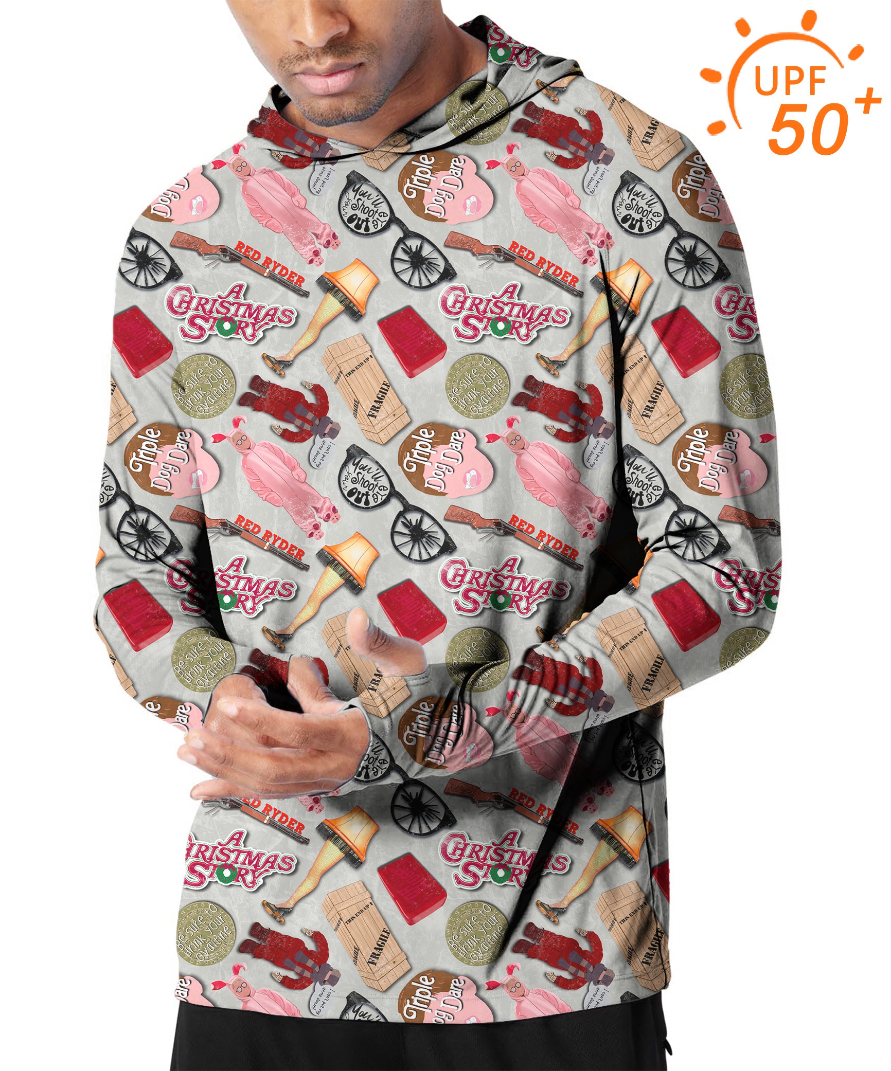 Men's Outdoor Christmas Story Golf Sun Protection Slim Fit hoodies