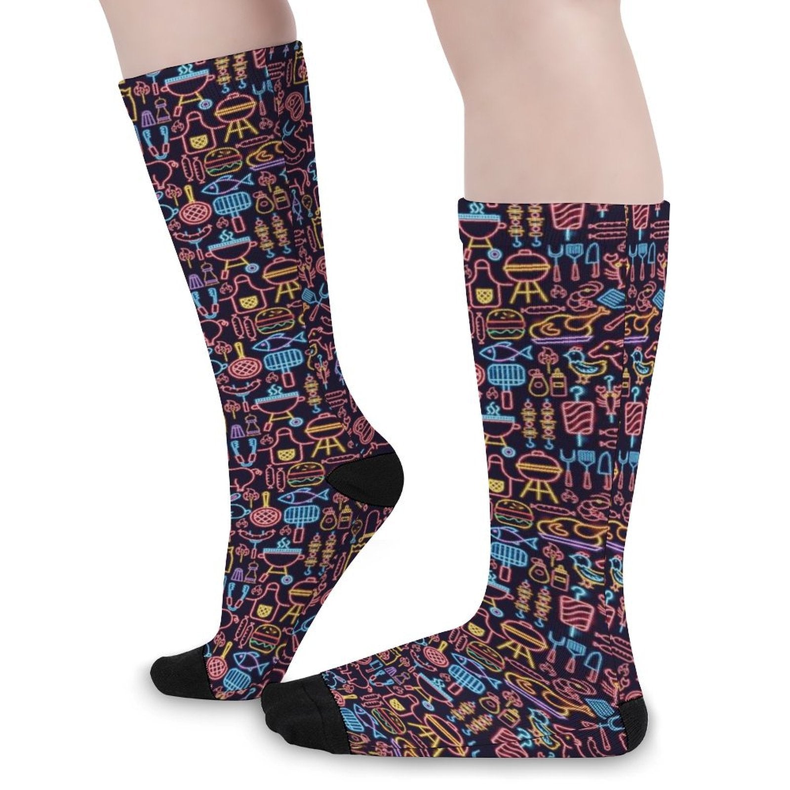 Neon bbq Prined Sock Gifts for Men Women
