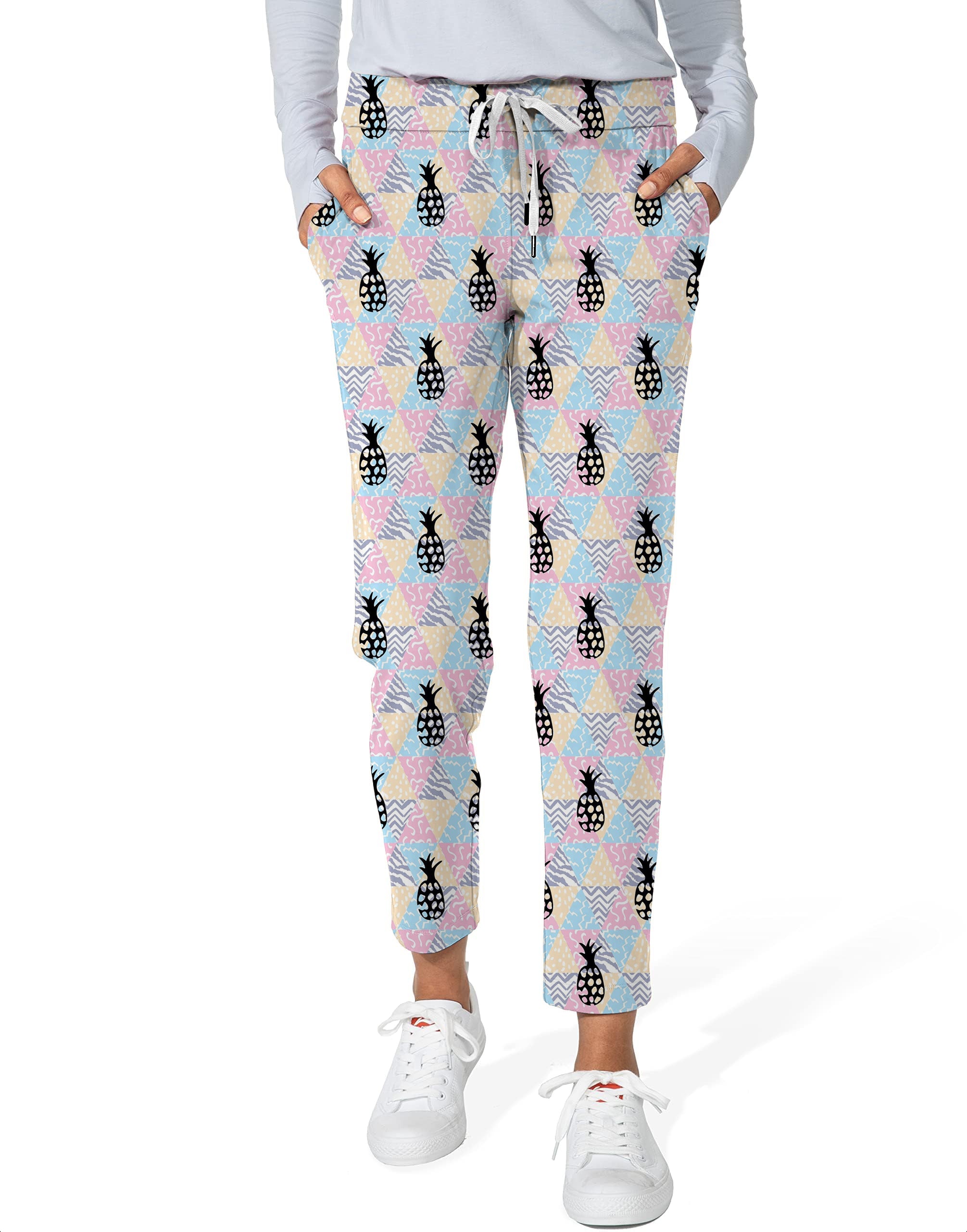 Pineapple Paradise-Women's 7/8 Stretch Ankle Golf Pants