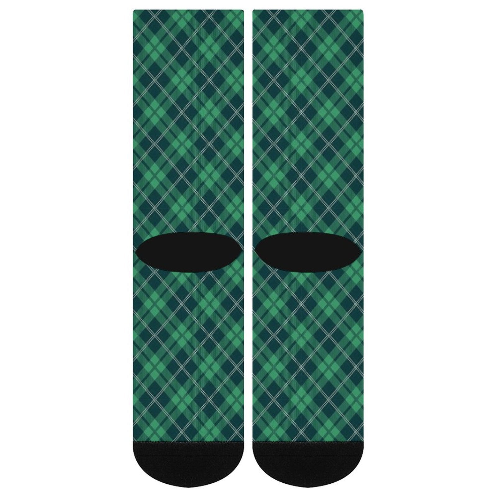 Green grid Prined socks Gifts for Men Women