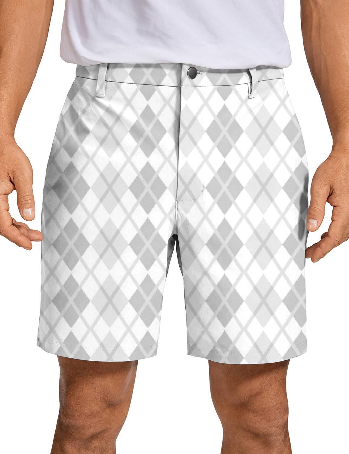 Argyle Men's  grey grid Golf Shorts