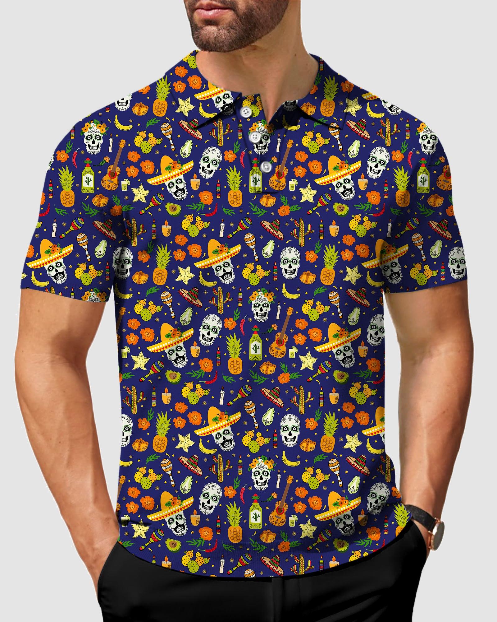 Enthusiastic Skull Men's golf polo