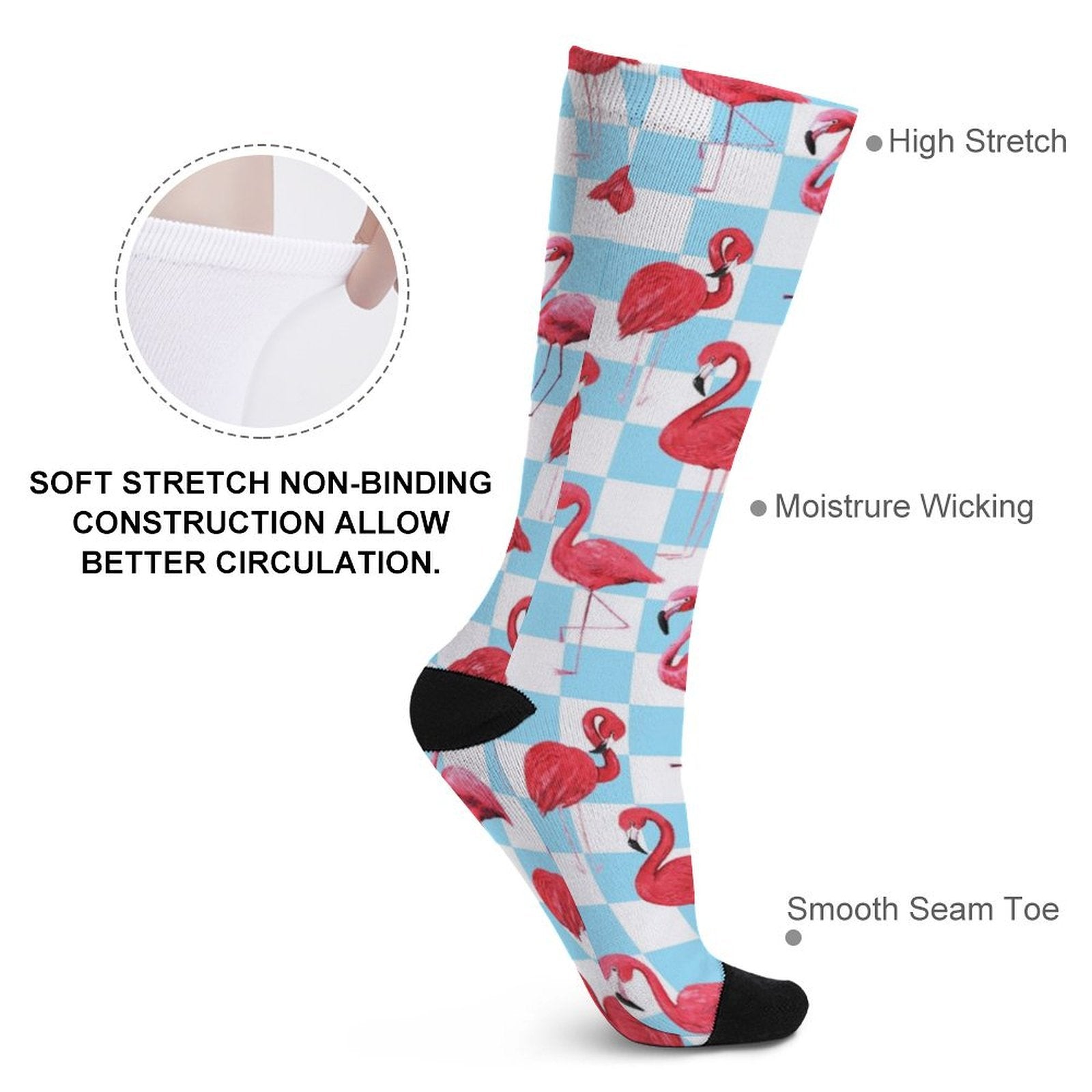 Flamingo Prined socks Gifts for Men Women