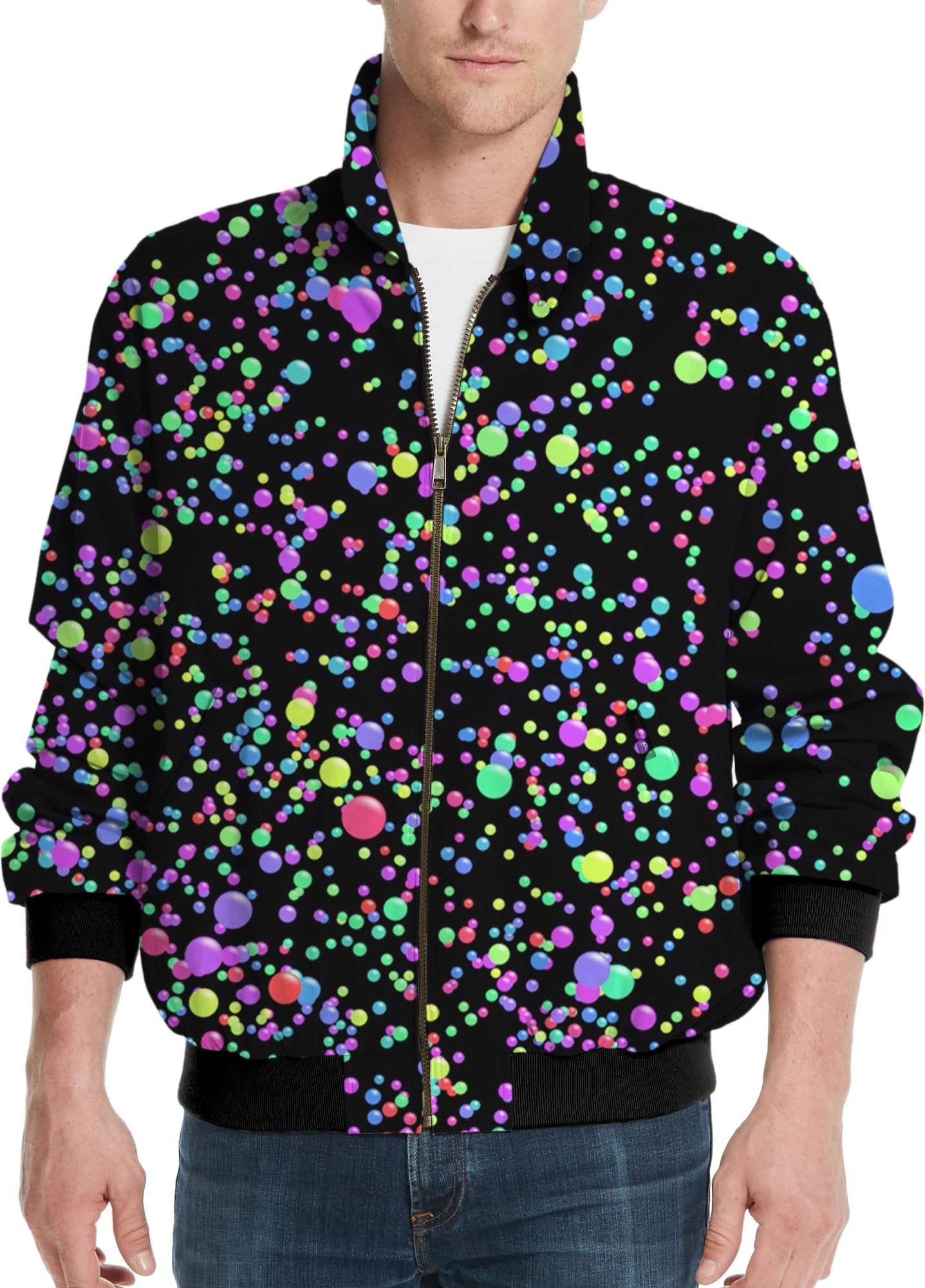 Galaxies-Men's Golf Windbreaker Light Jacket
