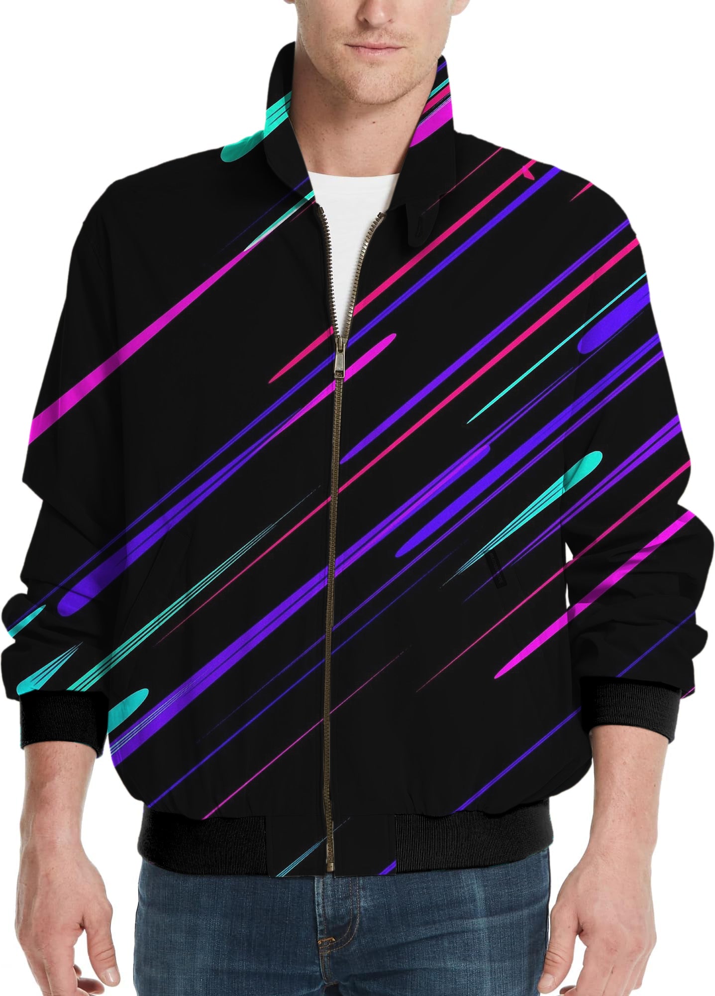 Shooting Stars-Men's Golf Windbreaker Light Jacket