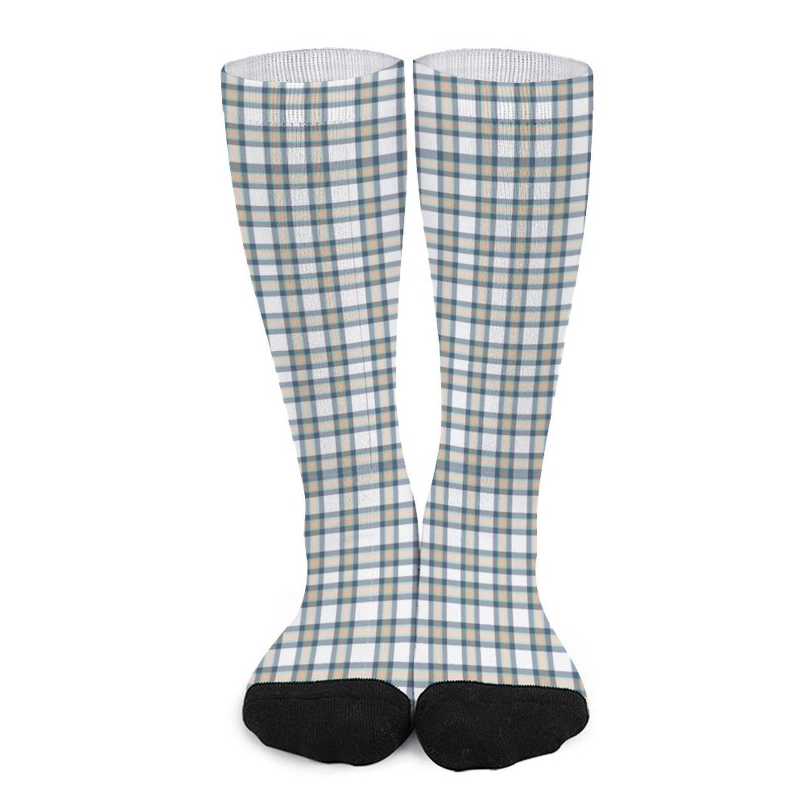 grey grid Prined socks Gifts for Men Women