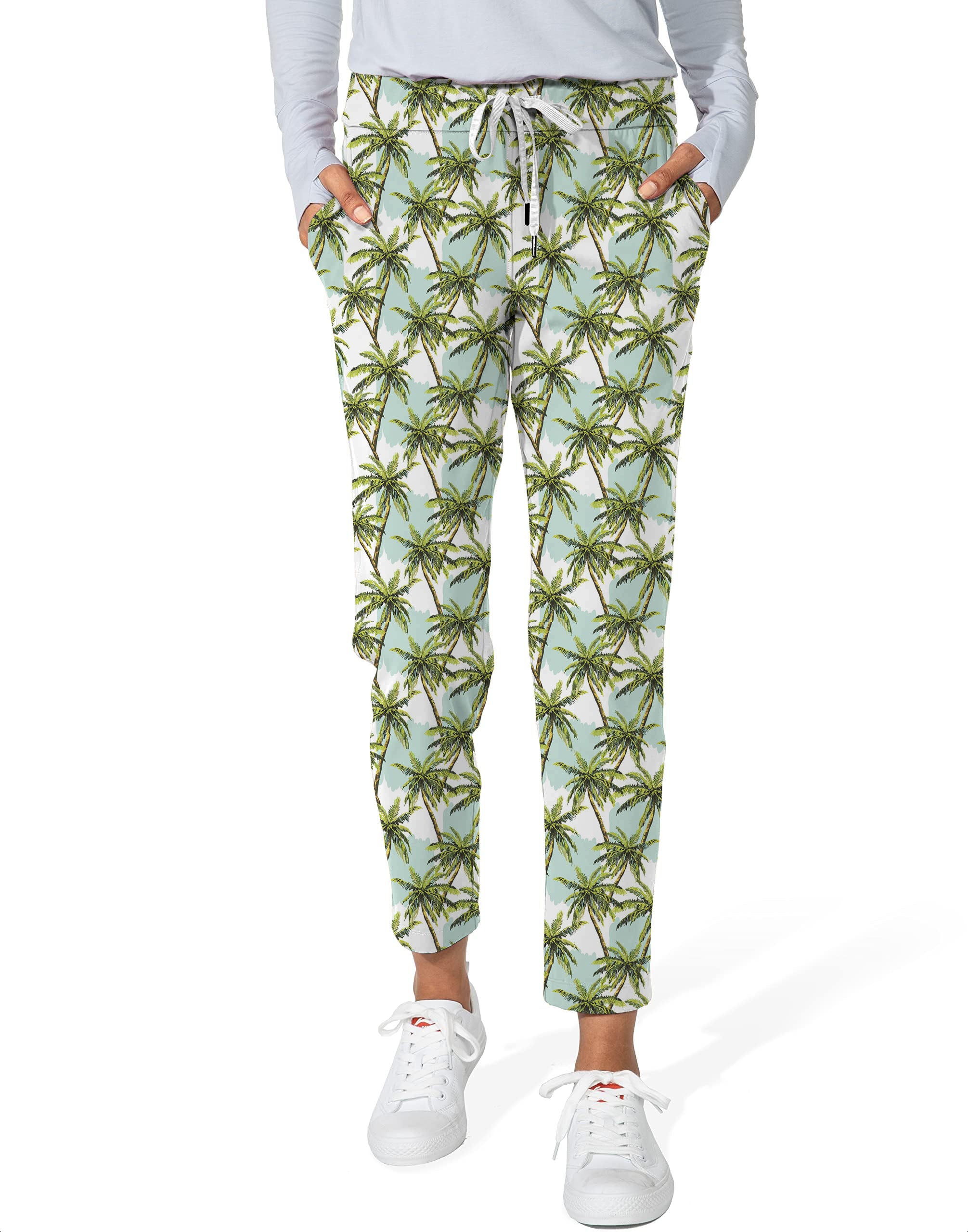 Coconut trees-Women's 7/8 Stretch Ankle Golf Pants