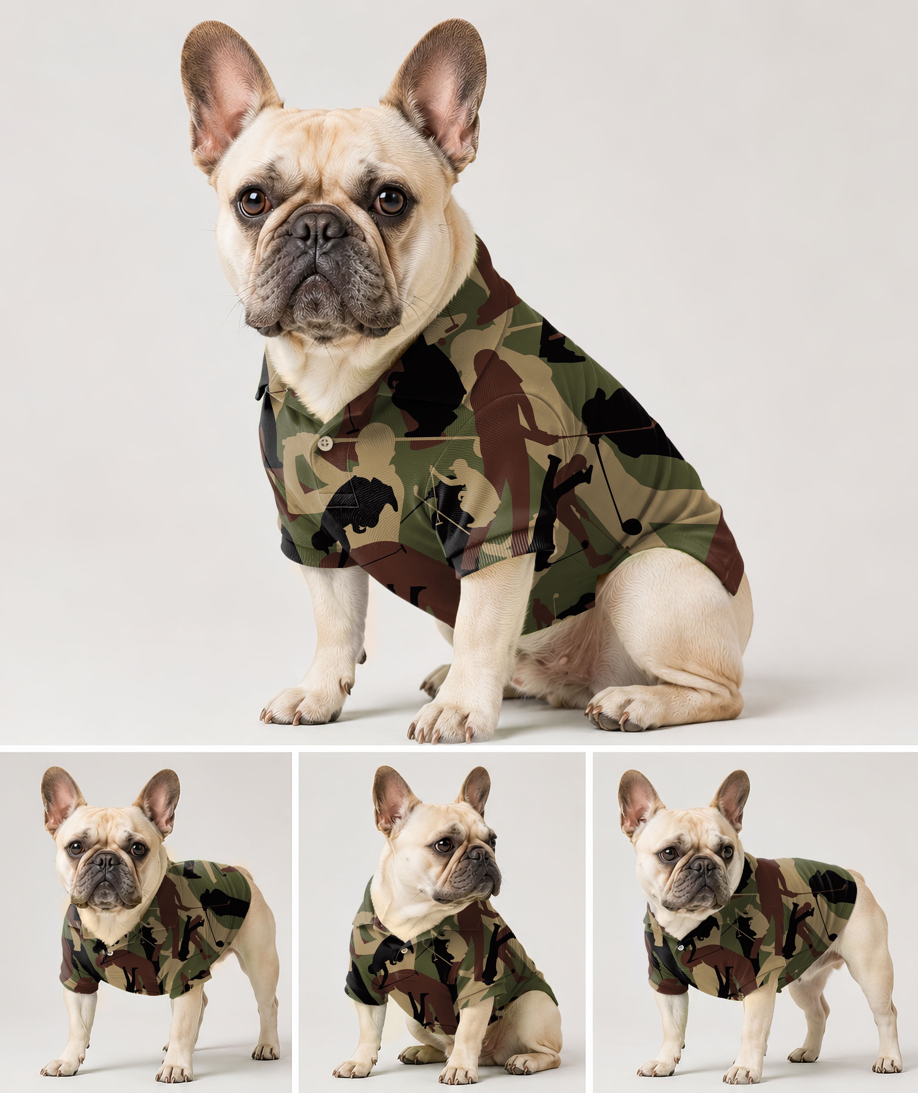 Dog's Army Green Golf Polo