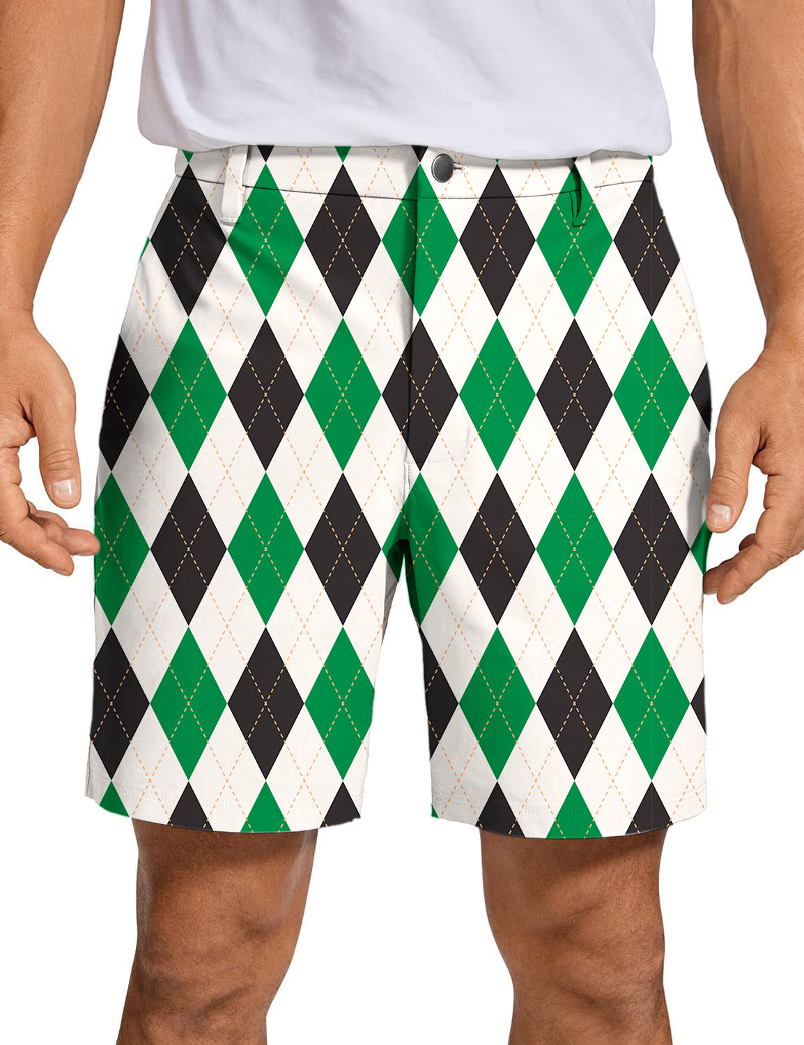 Argyle Men's  grid Golf Shorts