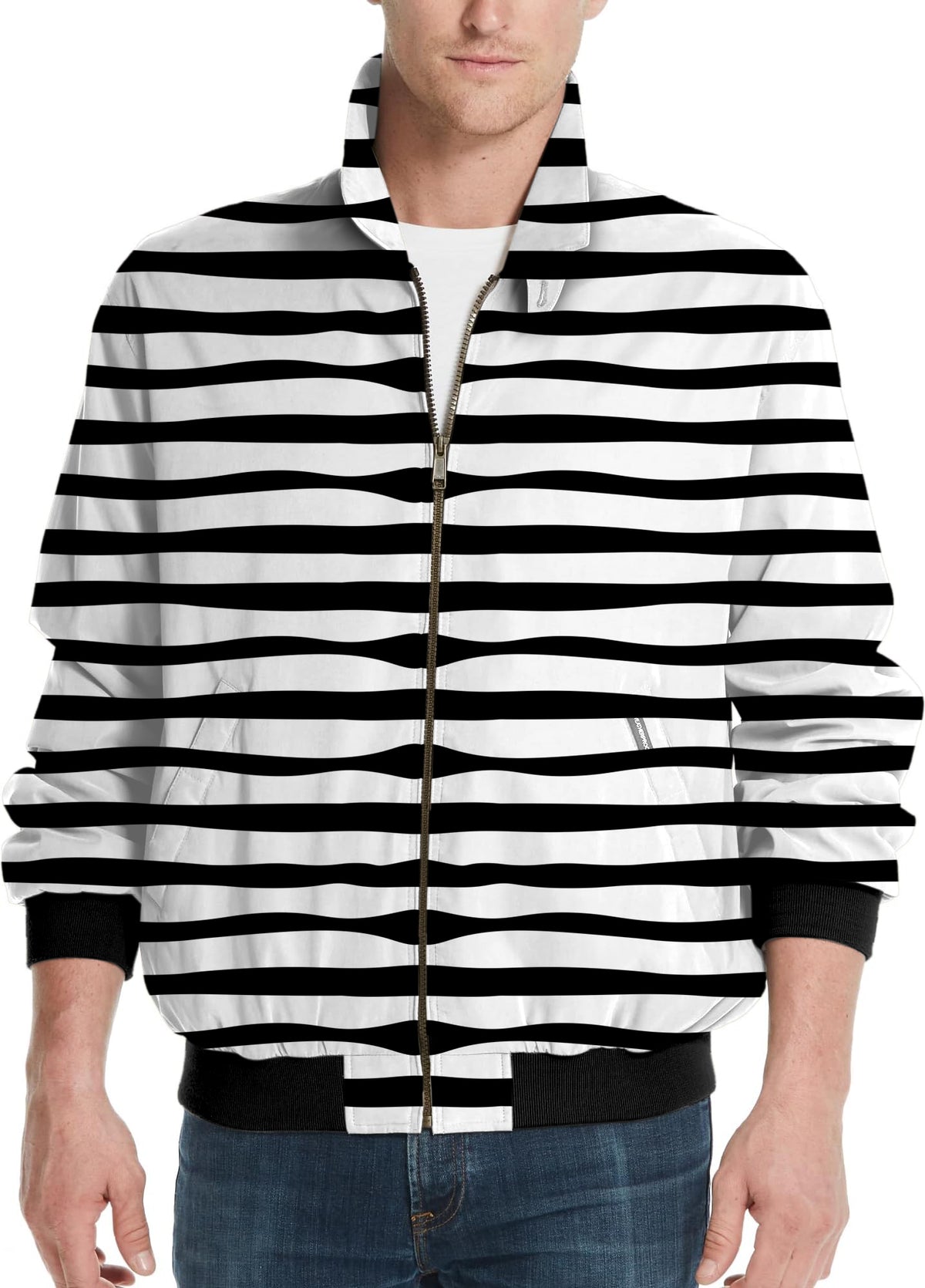 Zebra stripes Men's Golf Windbreaker Light Jacket