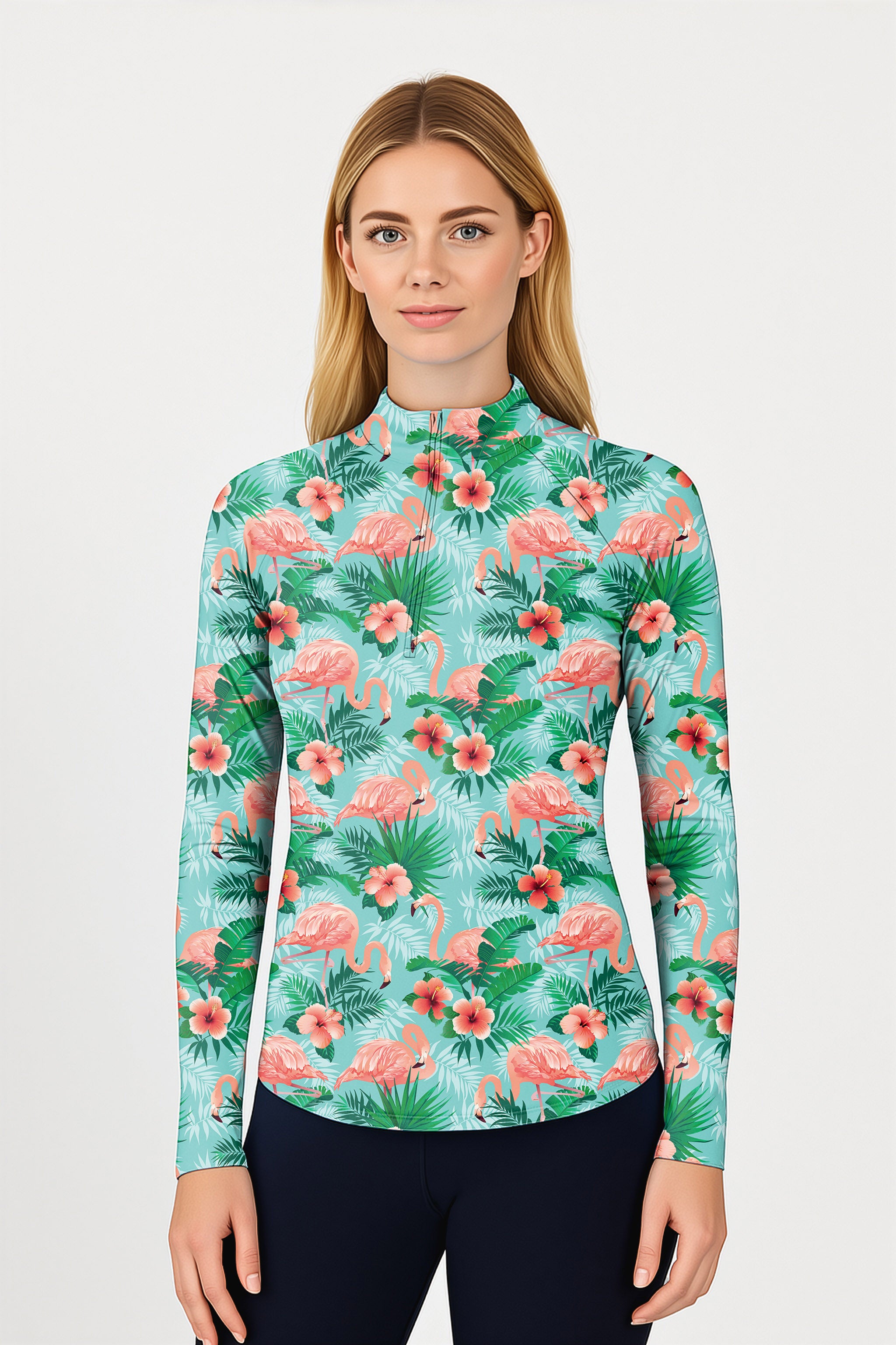 Pau Hana Women's Golf Active 3/4 Zipper Top Long Sleeves