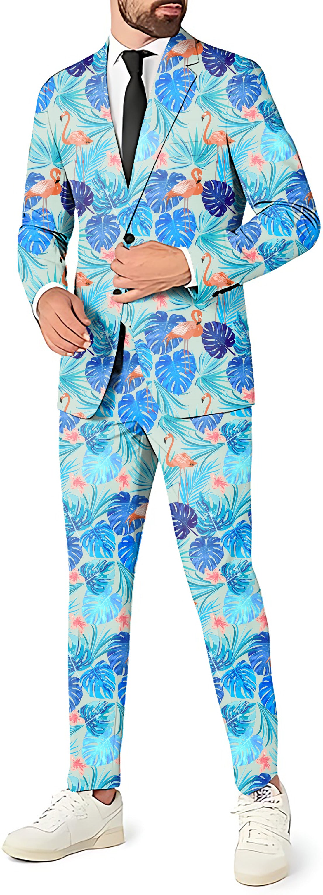 Cool Flamingos Men's Party Costumes-Theme Party 2 or 3pcs Suit set-Blazer Pants & Vest