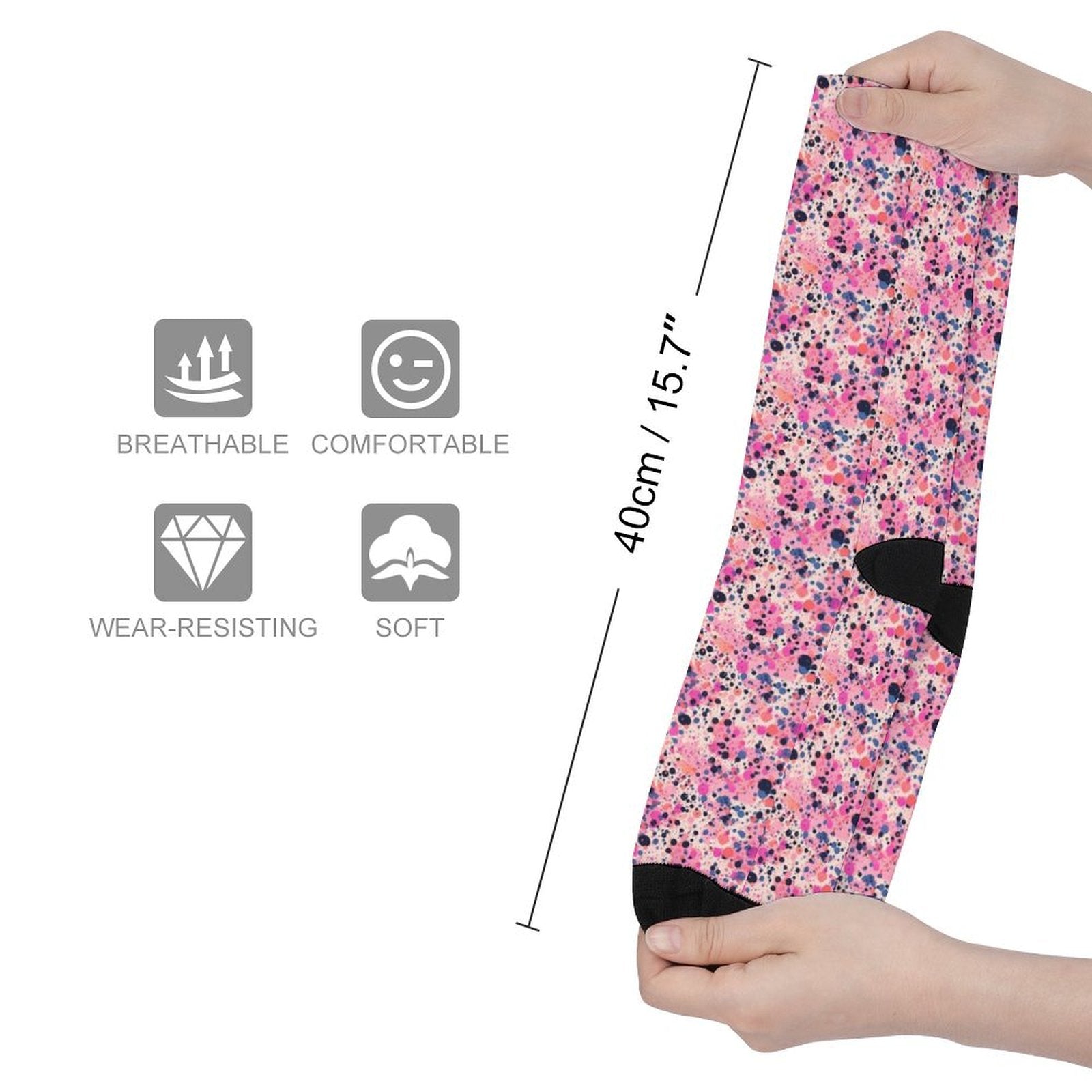 Fuchsia Fusion Prined socks Gifts for Men Women