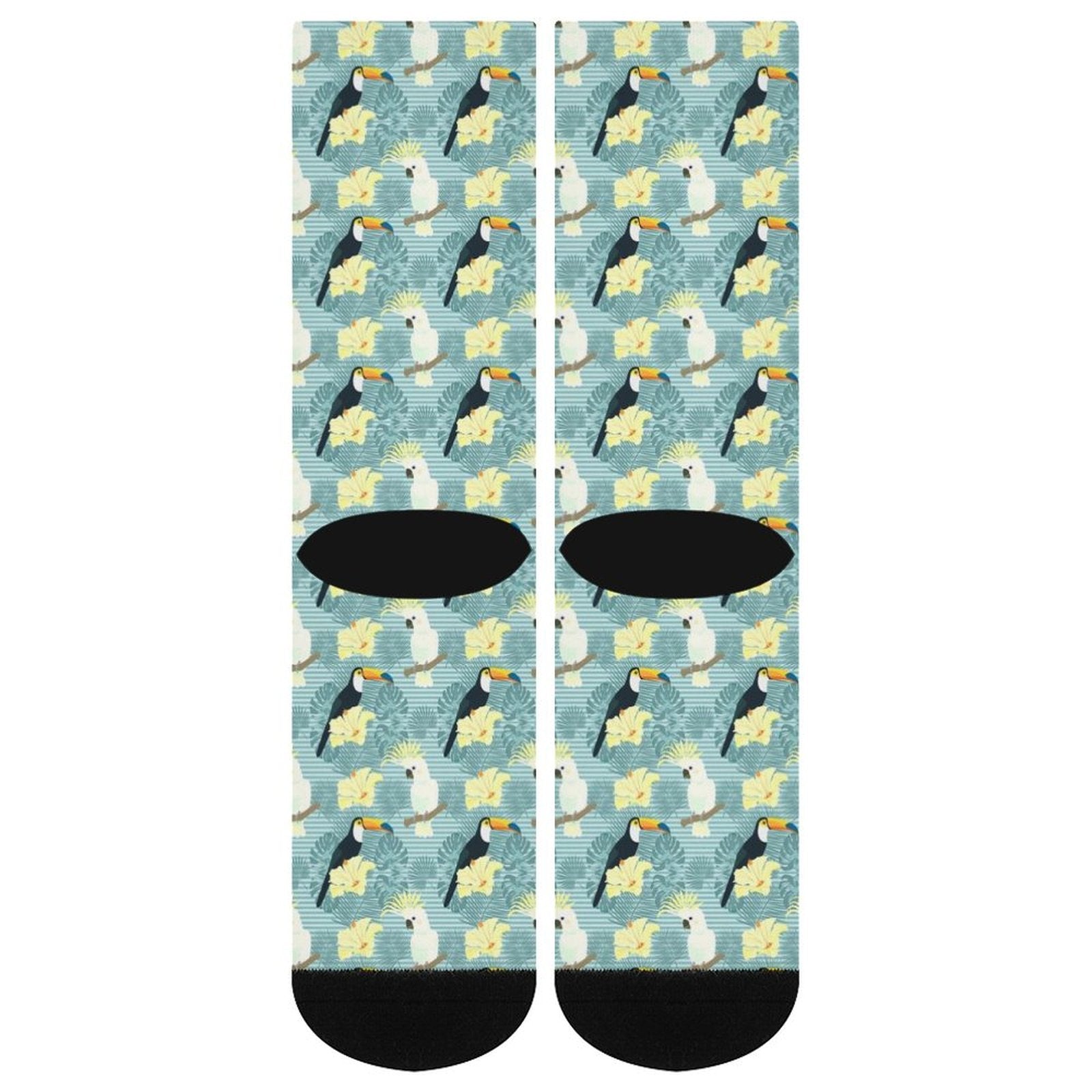 Flamingo flowers Prined socks Gifts for Men Women