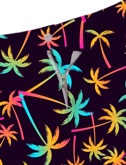 Men Gradient Palms Golf Shorts