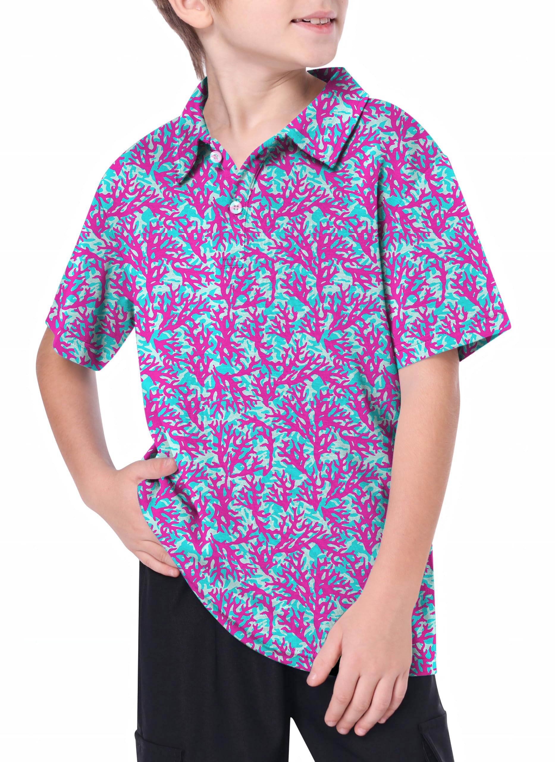 Youth Pink coral olf Polo