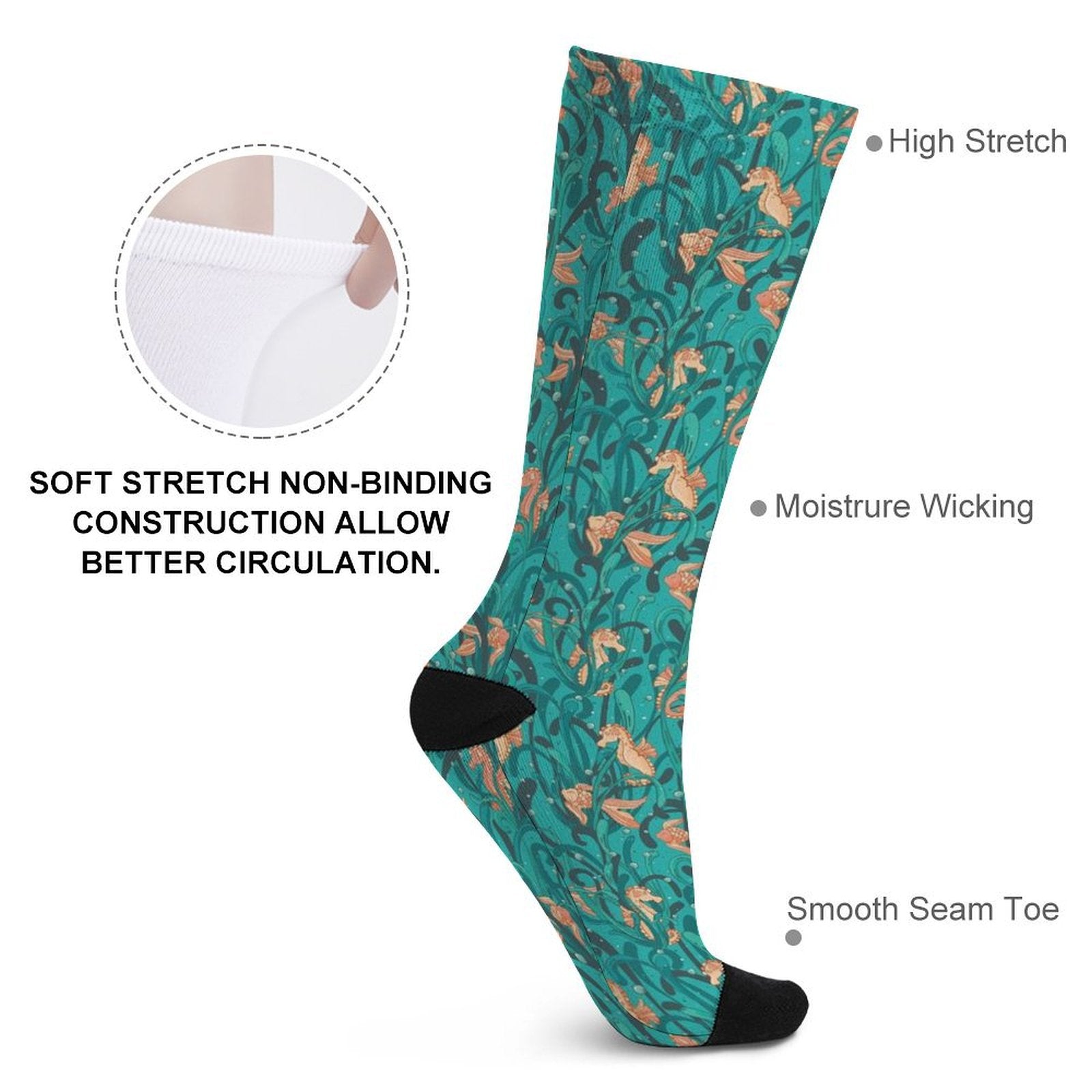 Seahorse Season Prined socks Gifts for Men Women