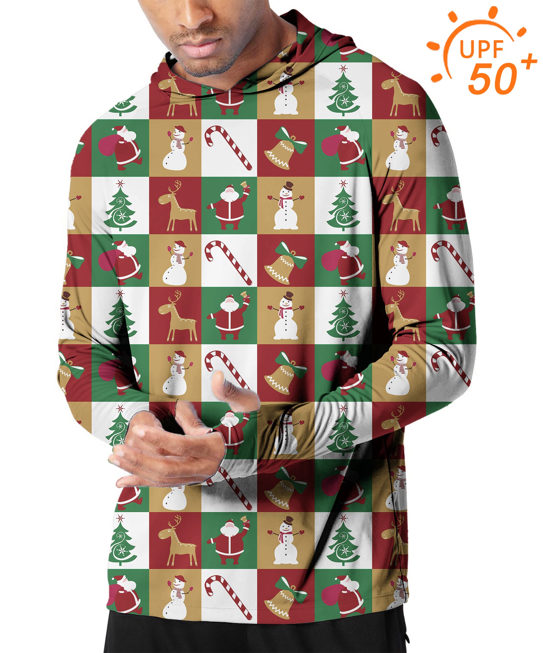 Men's Outdoor Marry Christmas Golf Sun Protection Slim Fit hoodies