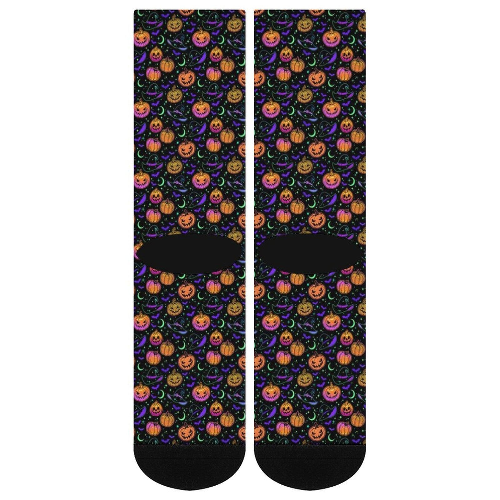Neon Magical Pumpkin Prined socks Gifts for Men Women