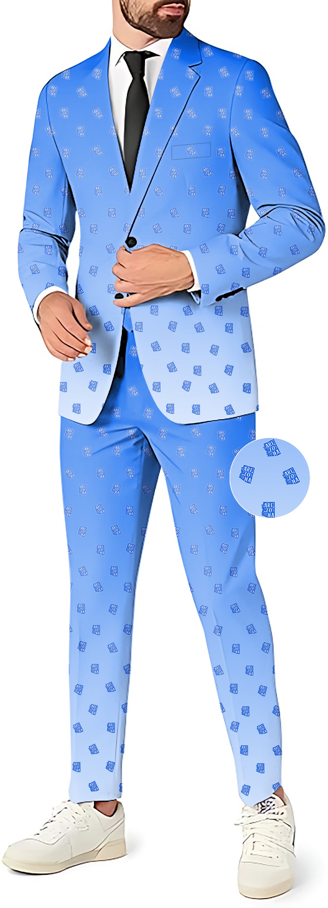 Blue Arizona Men's Party Costumes-Theme Party 2 or 3pcs Suit set-Blazer Pants & Vest