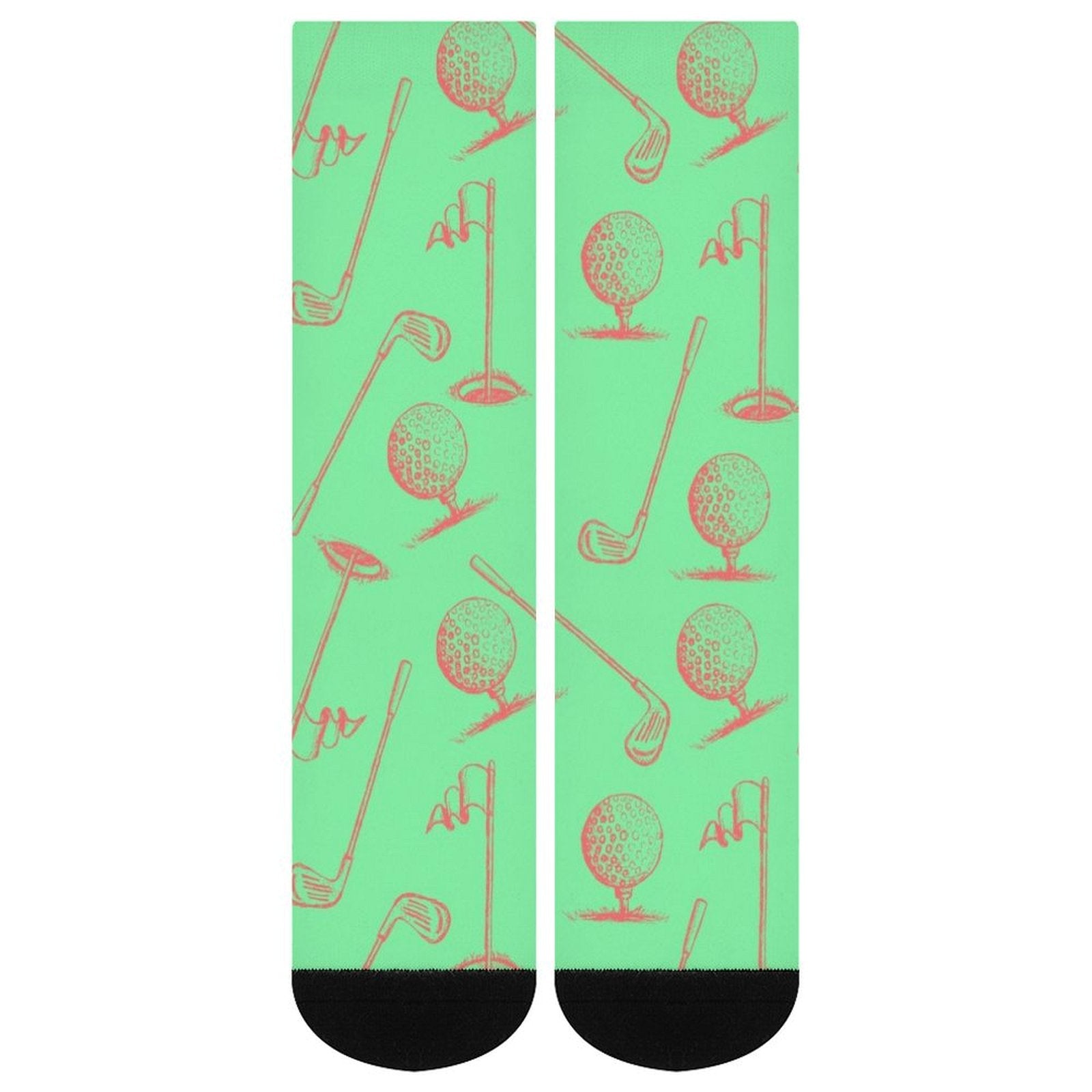 Green Golf Club Prined socks Gifts for Men Women