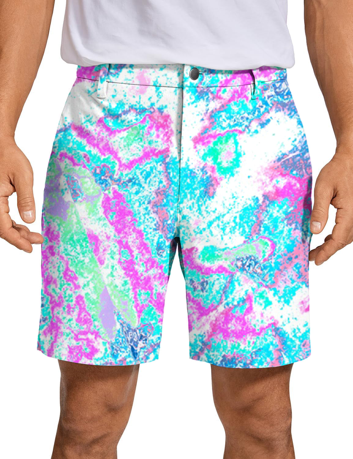 Men vintage fractal Golf Shorts