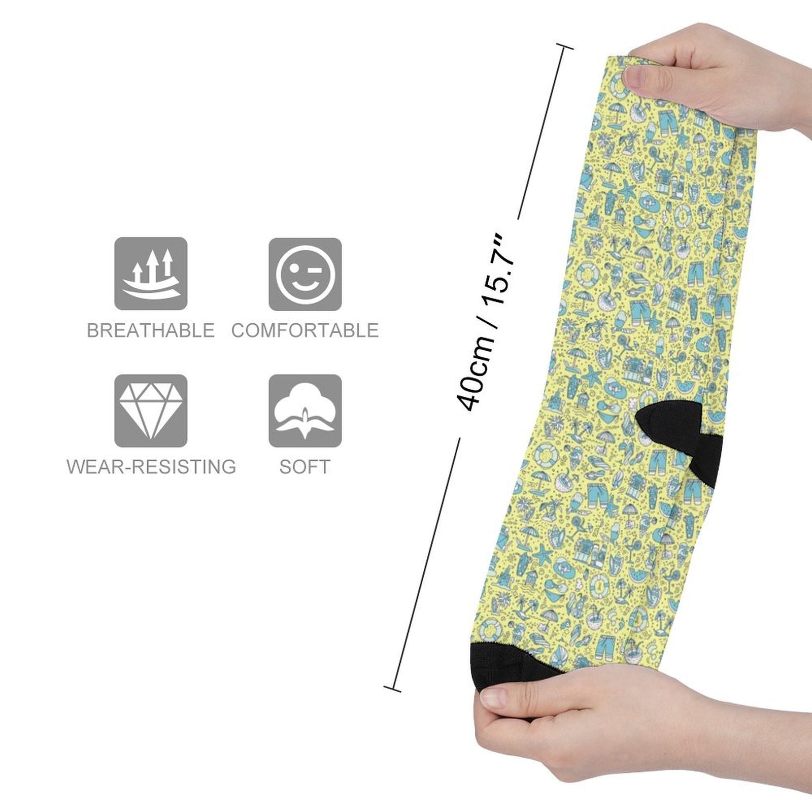 Coastal Caddy Prined socks Gifts for Men Women