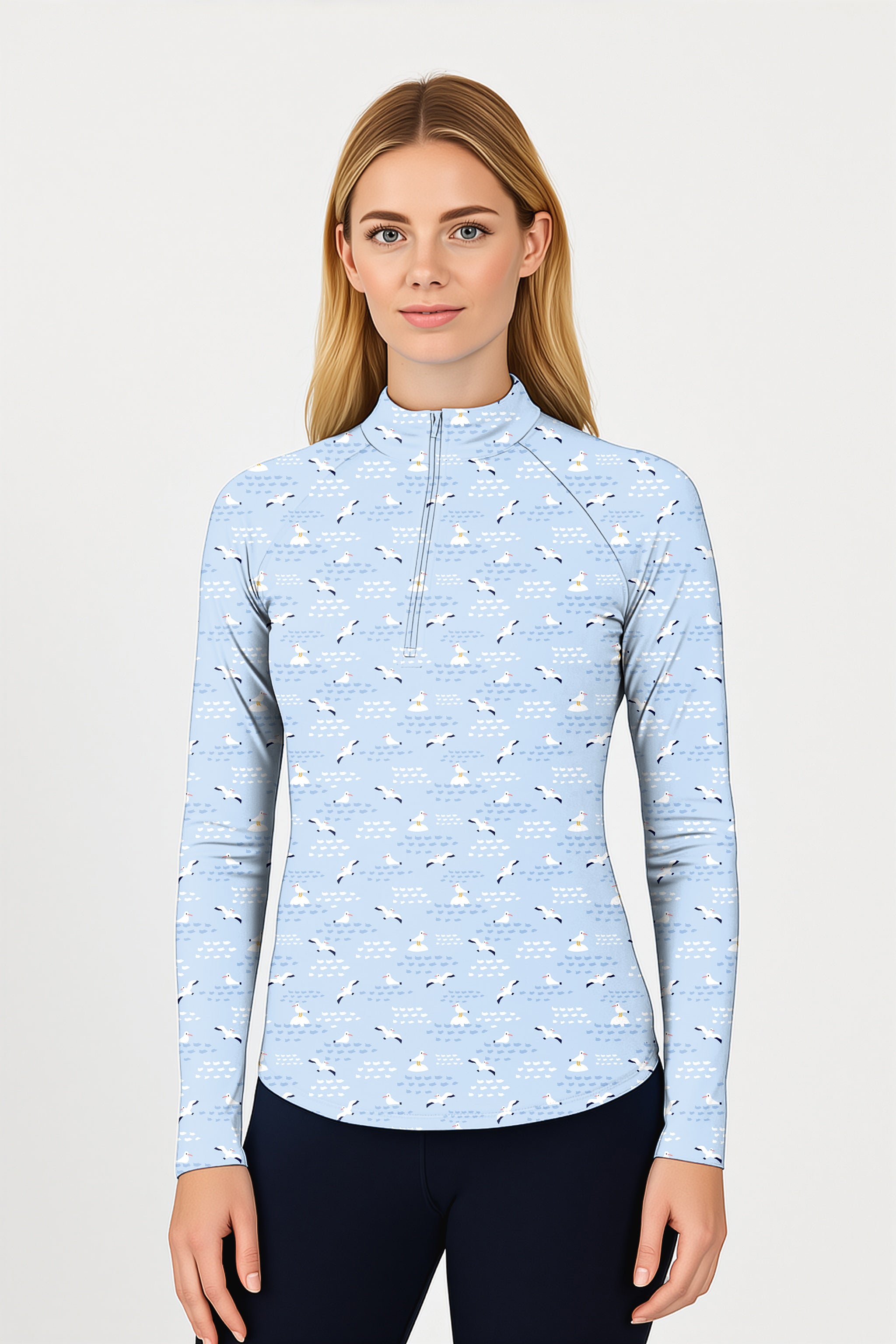 Albatross Women's Golf Active 3/4 Zipper Top Long Sleeves
