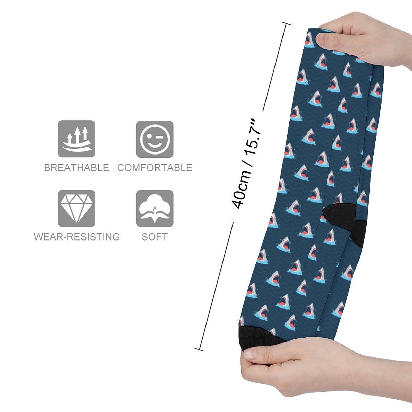 Shark Bait Prined socks Gifts for Men Women