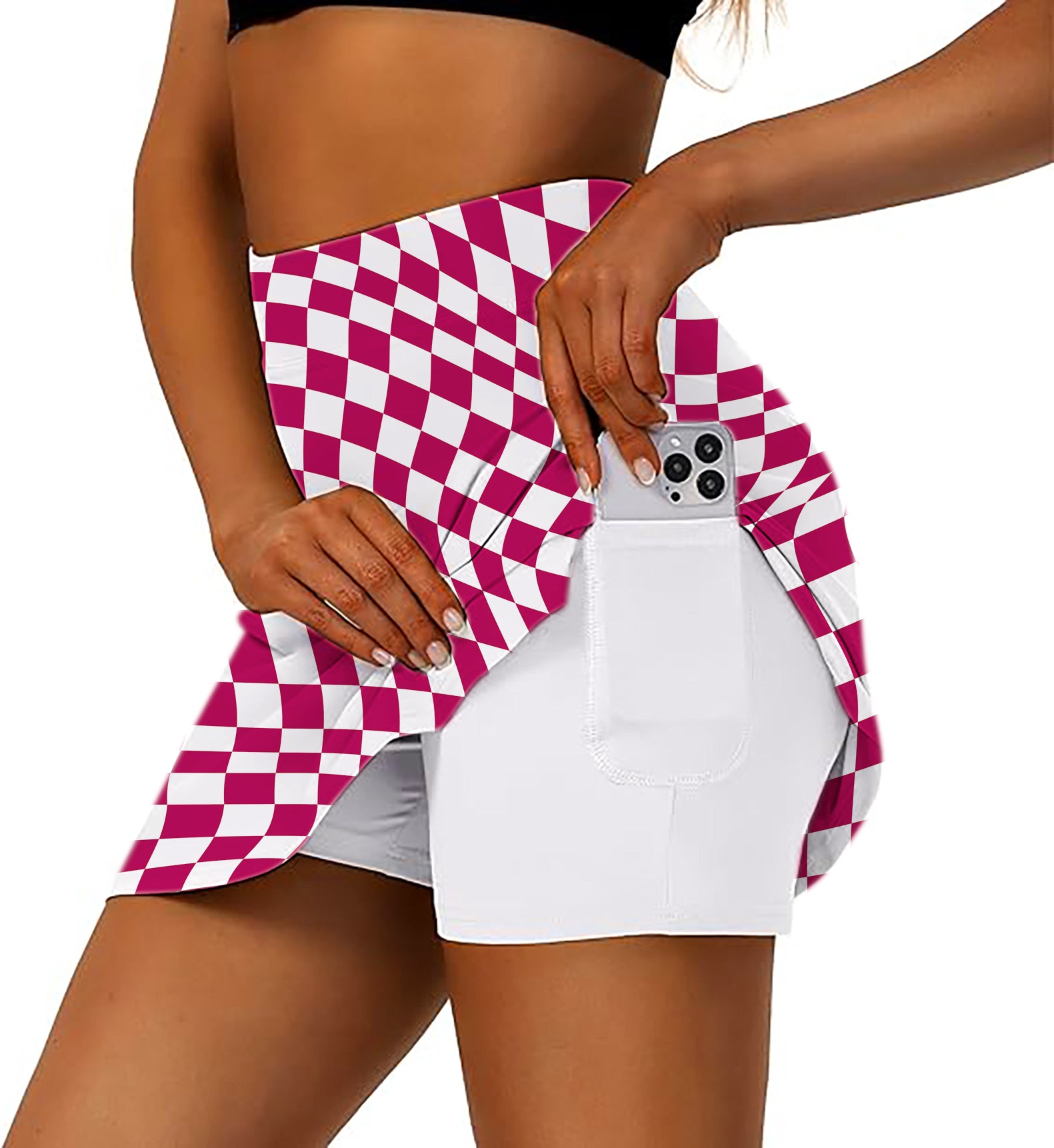 Distorted space Women's Athletic Golf Skorts Flared Skirts