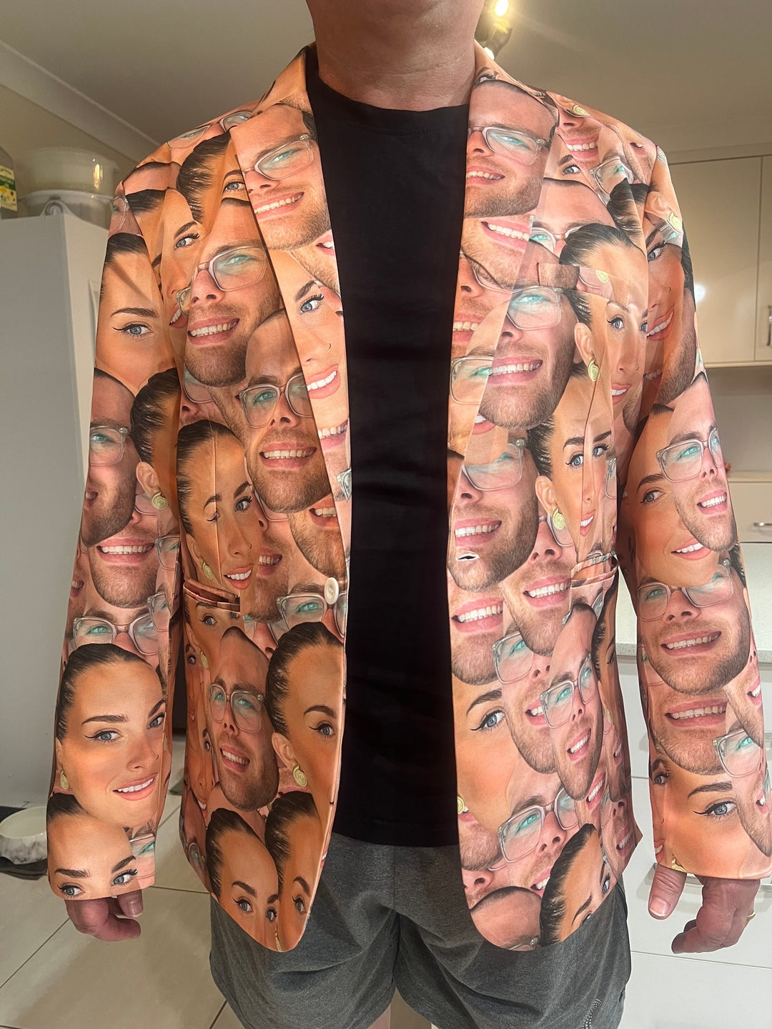 Custom Photo All Faces Men's Party Costumes-Theme Party 2 or 3pcs Suit set-Blazer Pants & Vest
