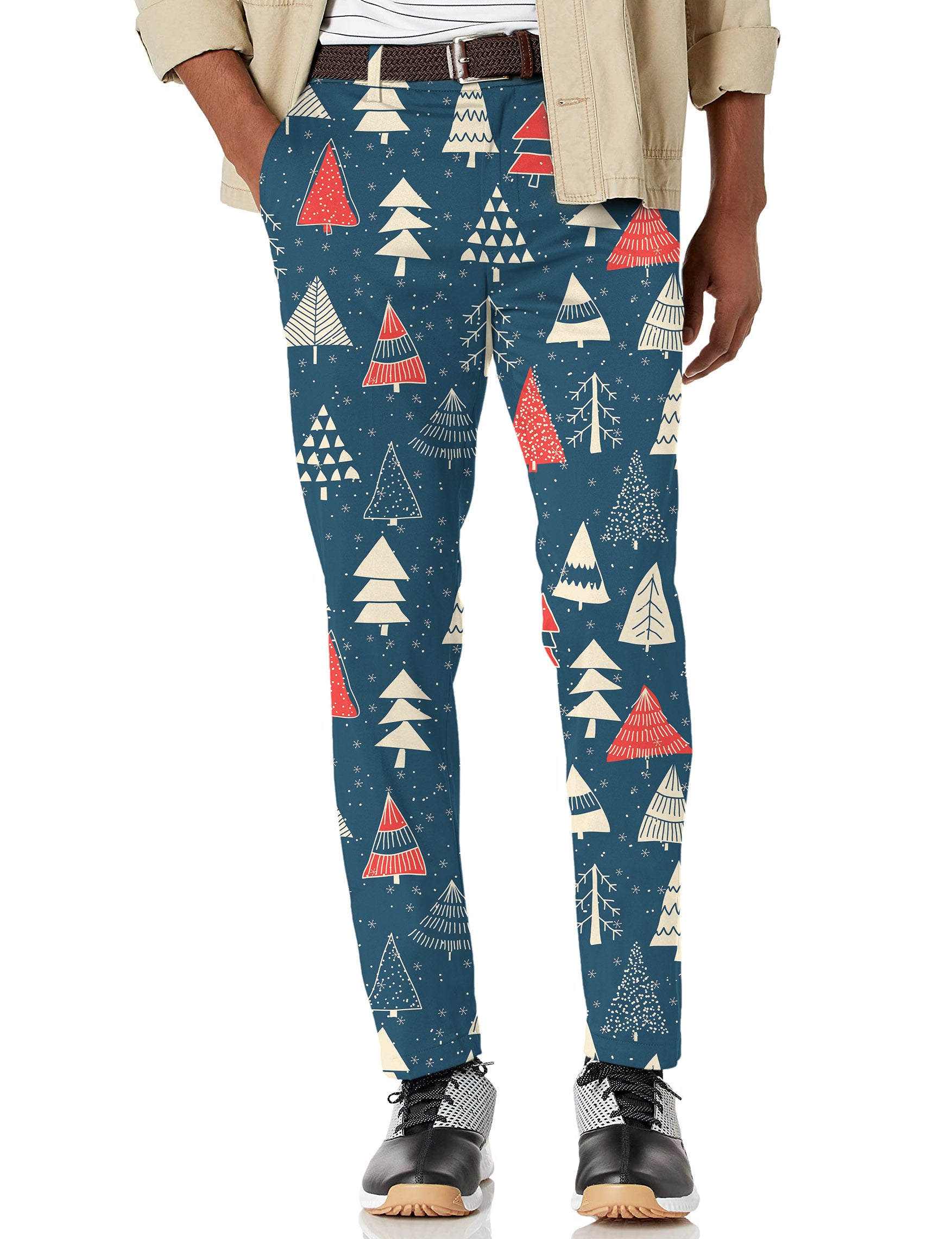 Men's Christmas Tree Stretch Golf pants trousers
